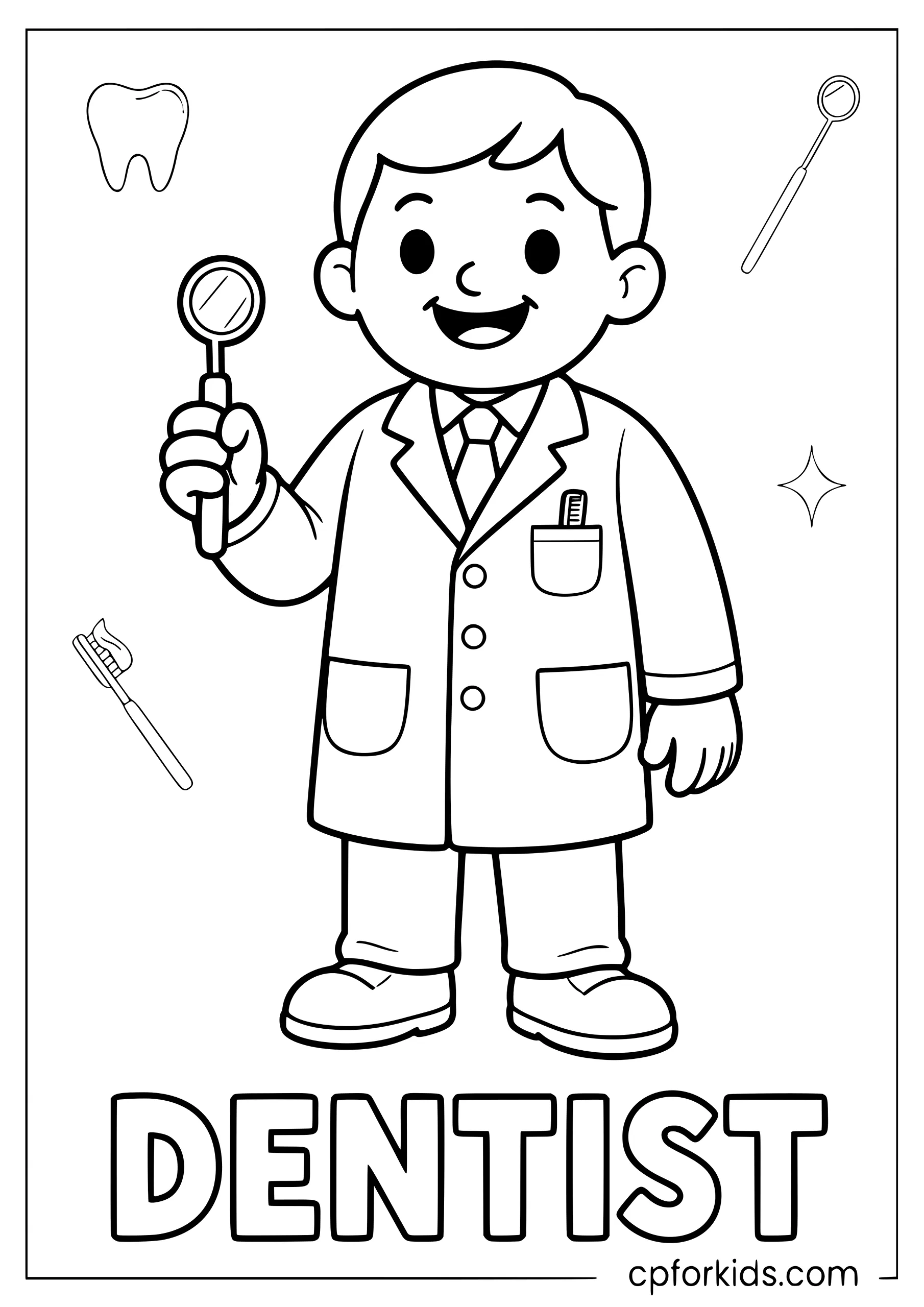 Dentist With Dental Tools