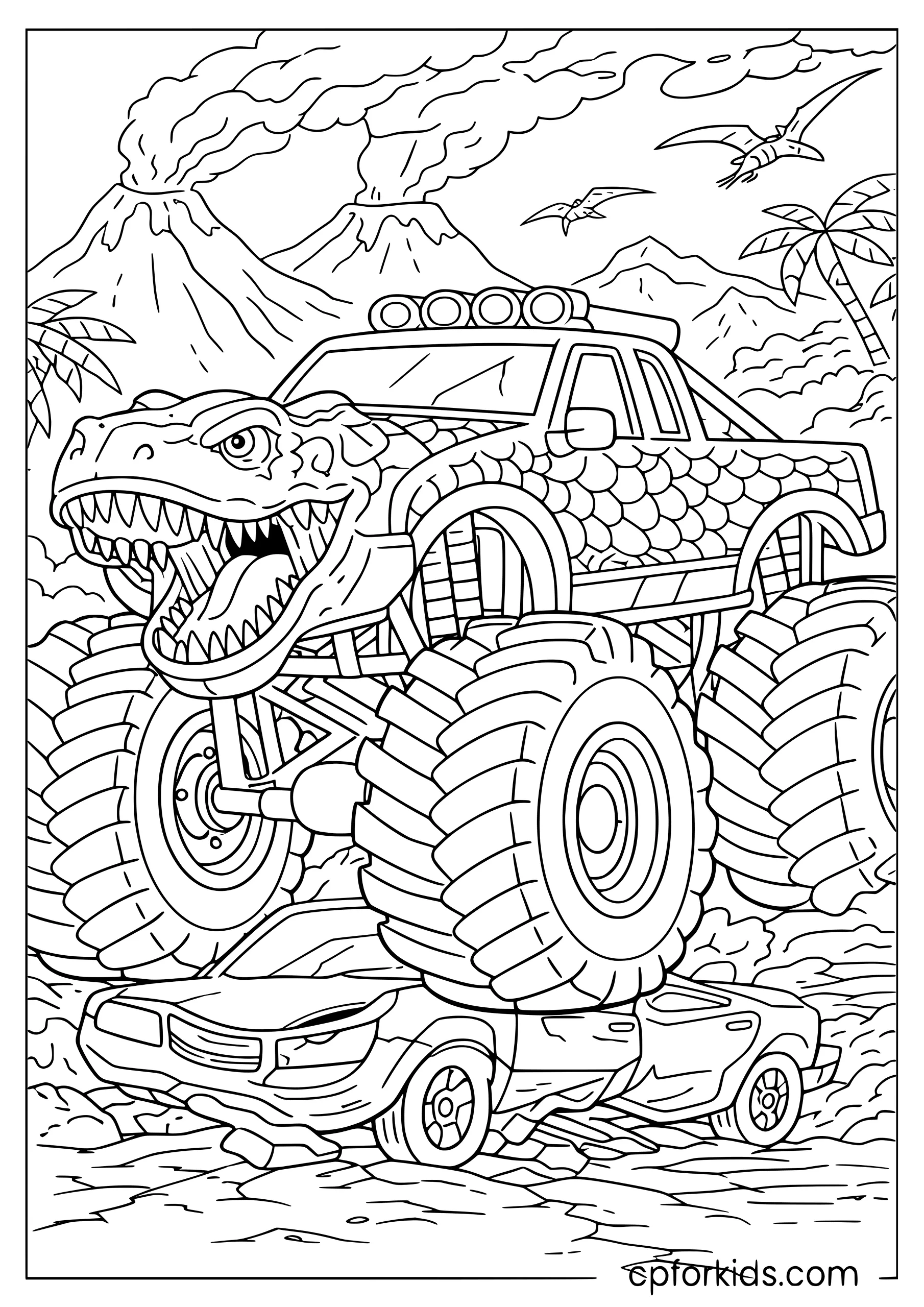 Dinosaur Monster Truck — T-Rex Attack