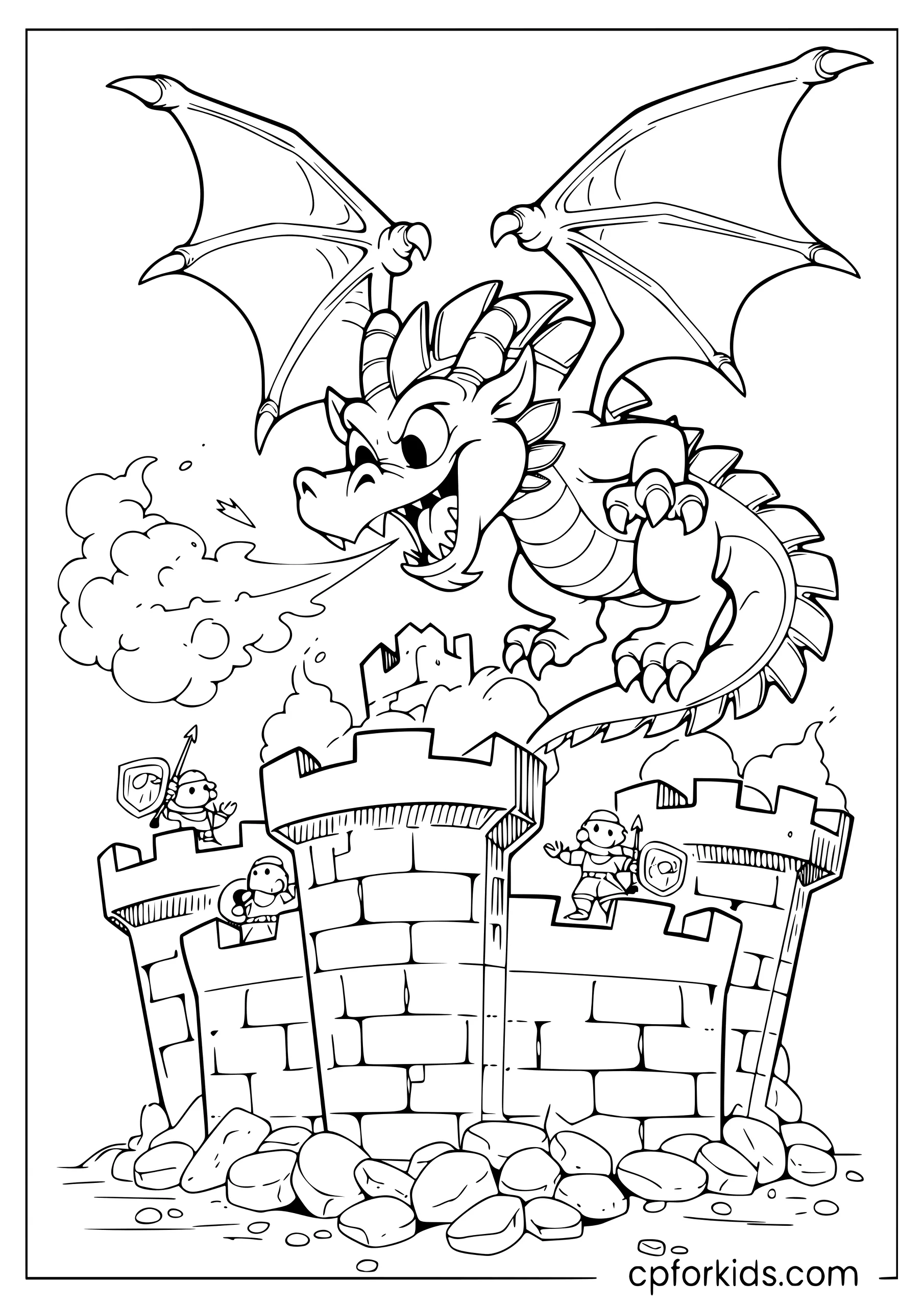 Dragon Attacks the Castle