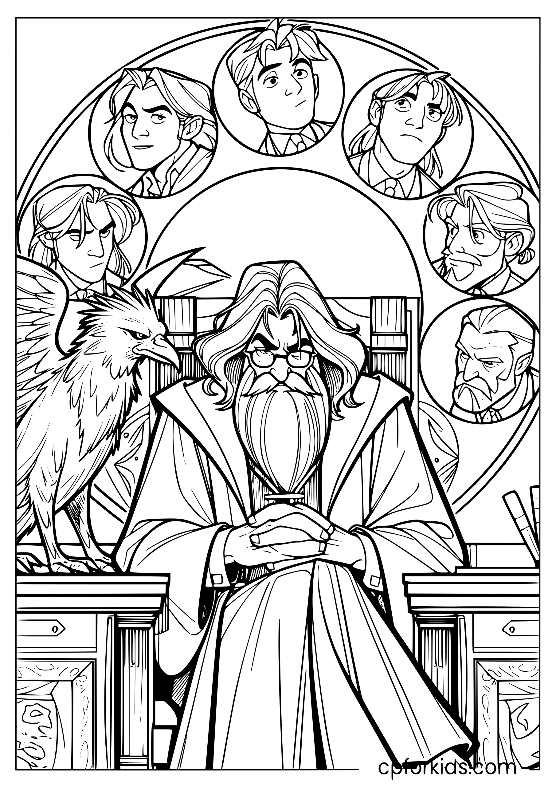 Dumbledore's Office with Fawkes