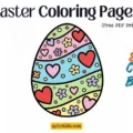 A cheerful Easter coloring pages illustration featuring cute bunnies, decorated eggs, and spring flowers, designed for kids, families, and printable holiday activities.