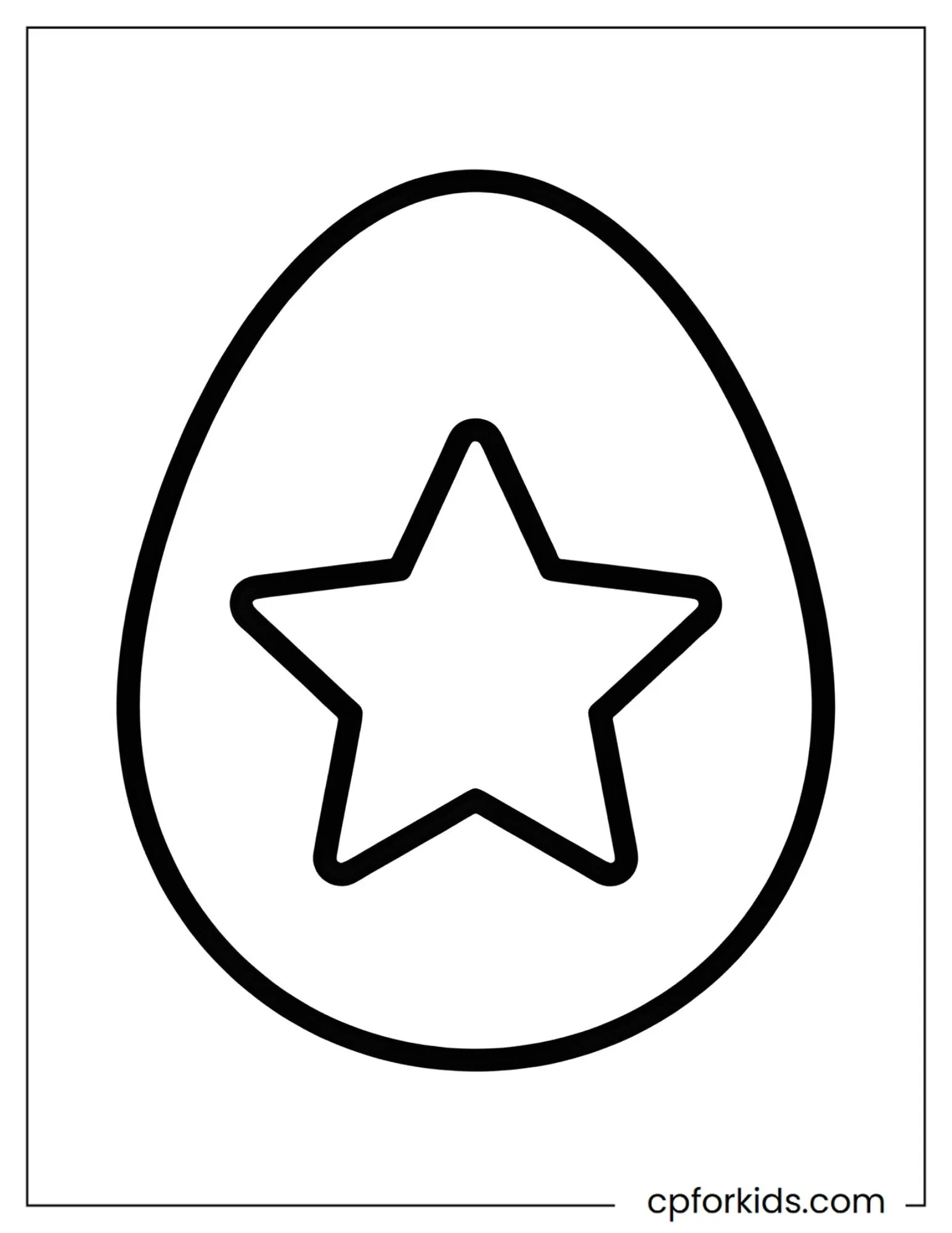 Easter egg with one large central star