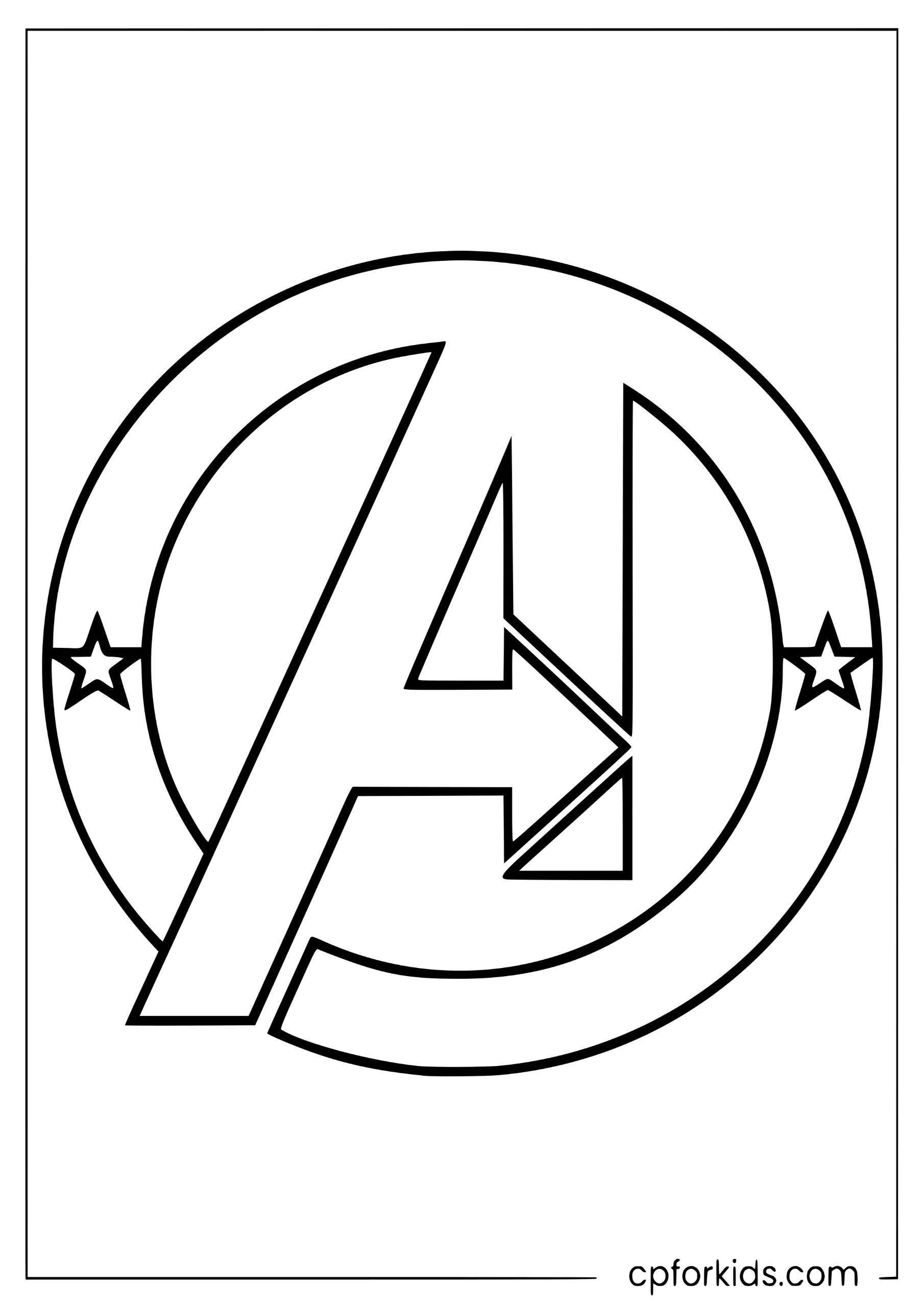 Easy Avengers Logo for Preschoolers