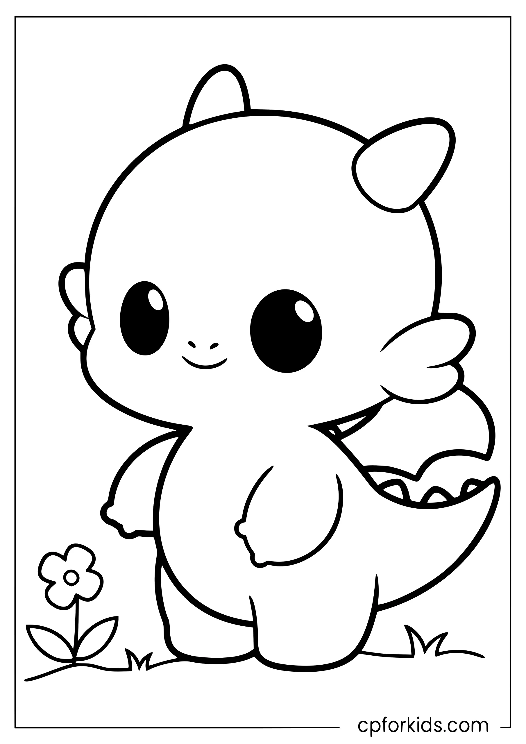 Easy Baby Dragon for Little Colorers