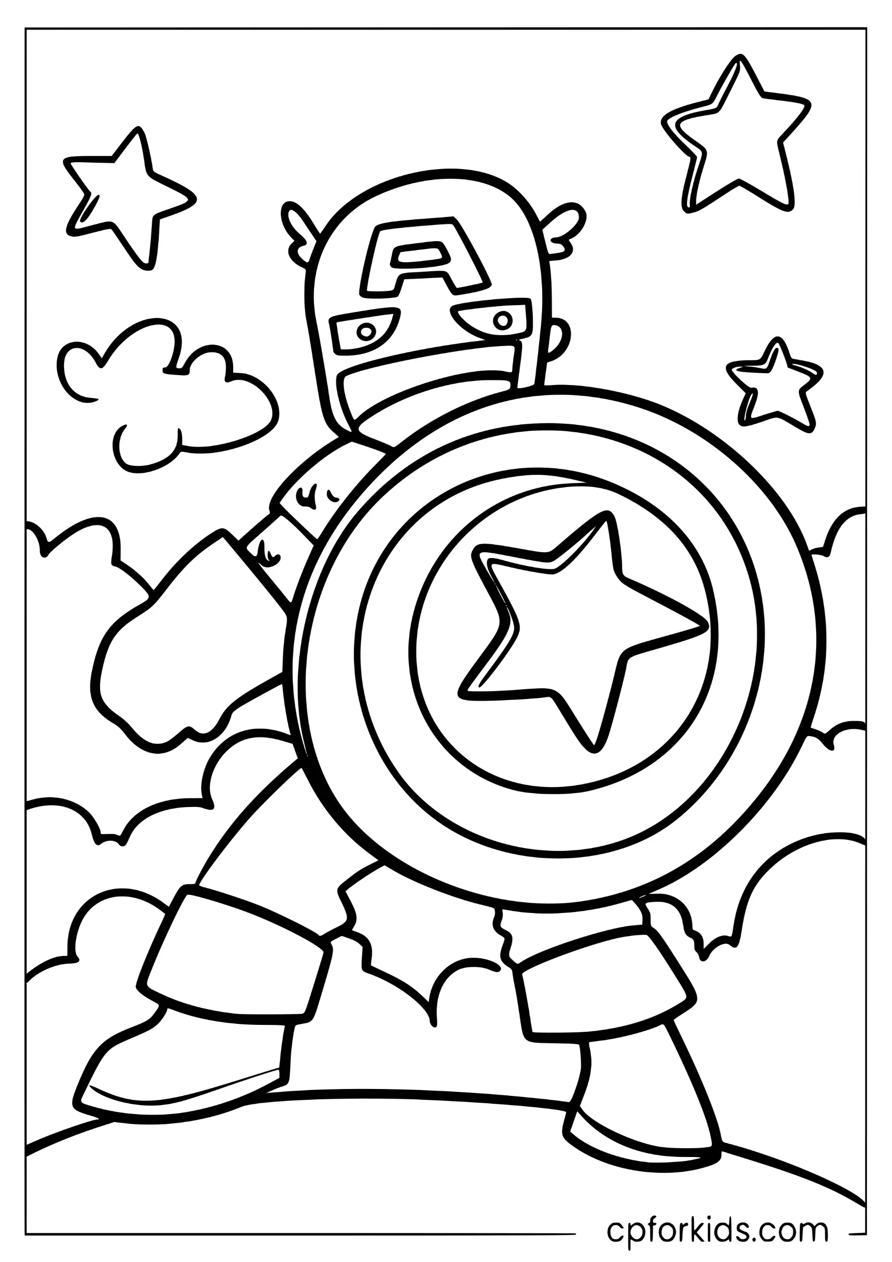 Easy Captain America for Preschoolers