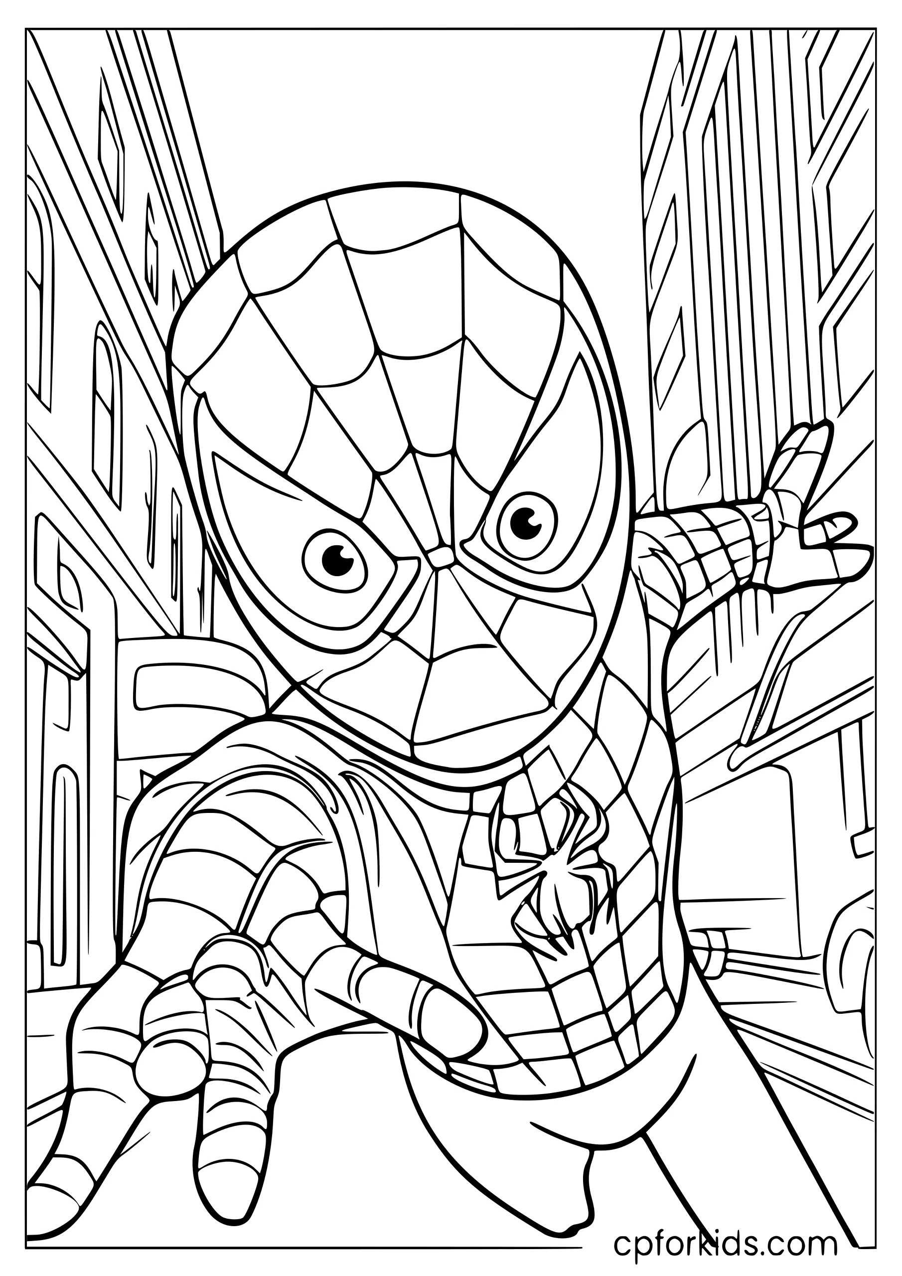 Easy Cartoon Spiderman