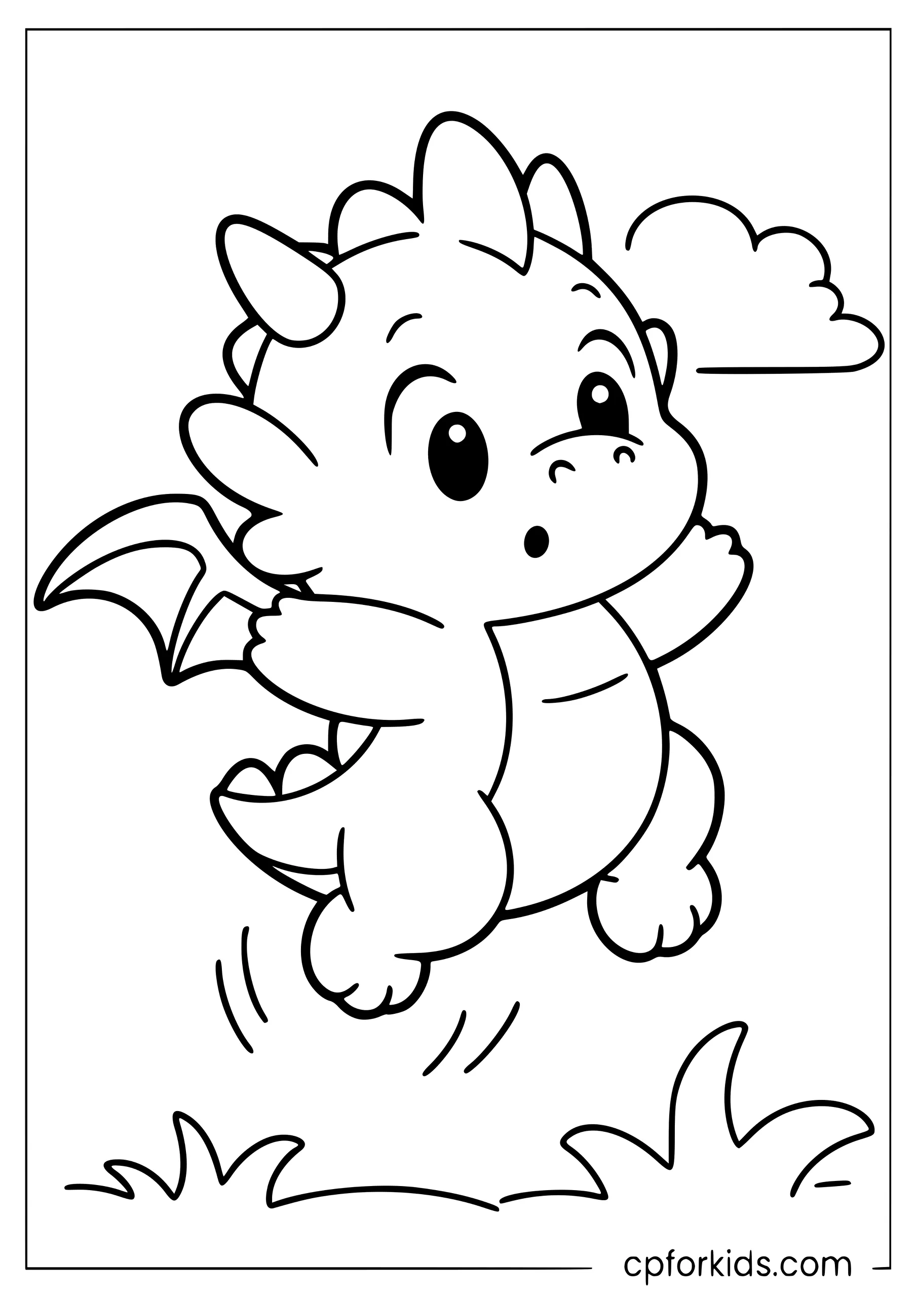 Baby Dragon's First Flight