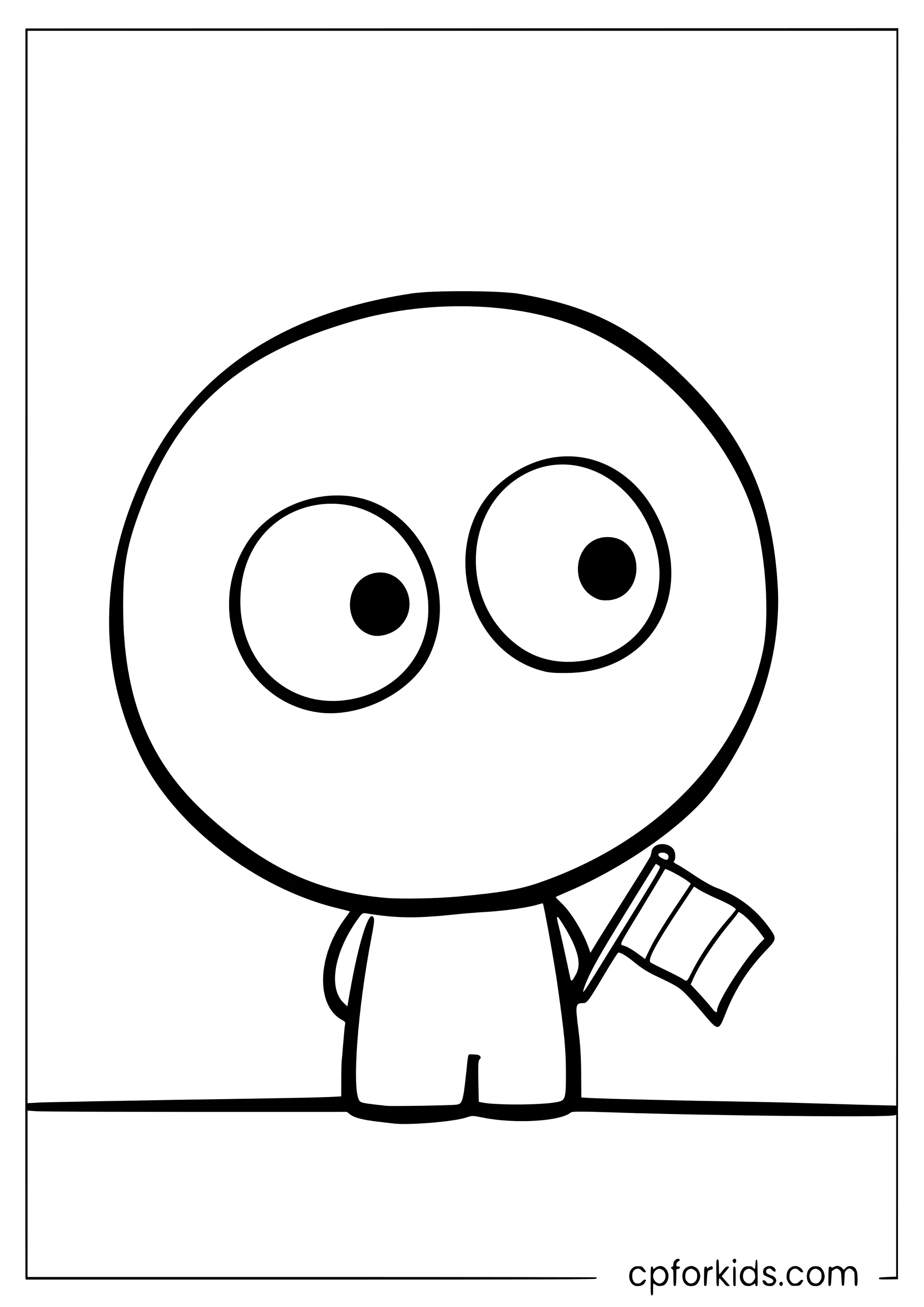 Easy Italian Brainrot Coloring Page