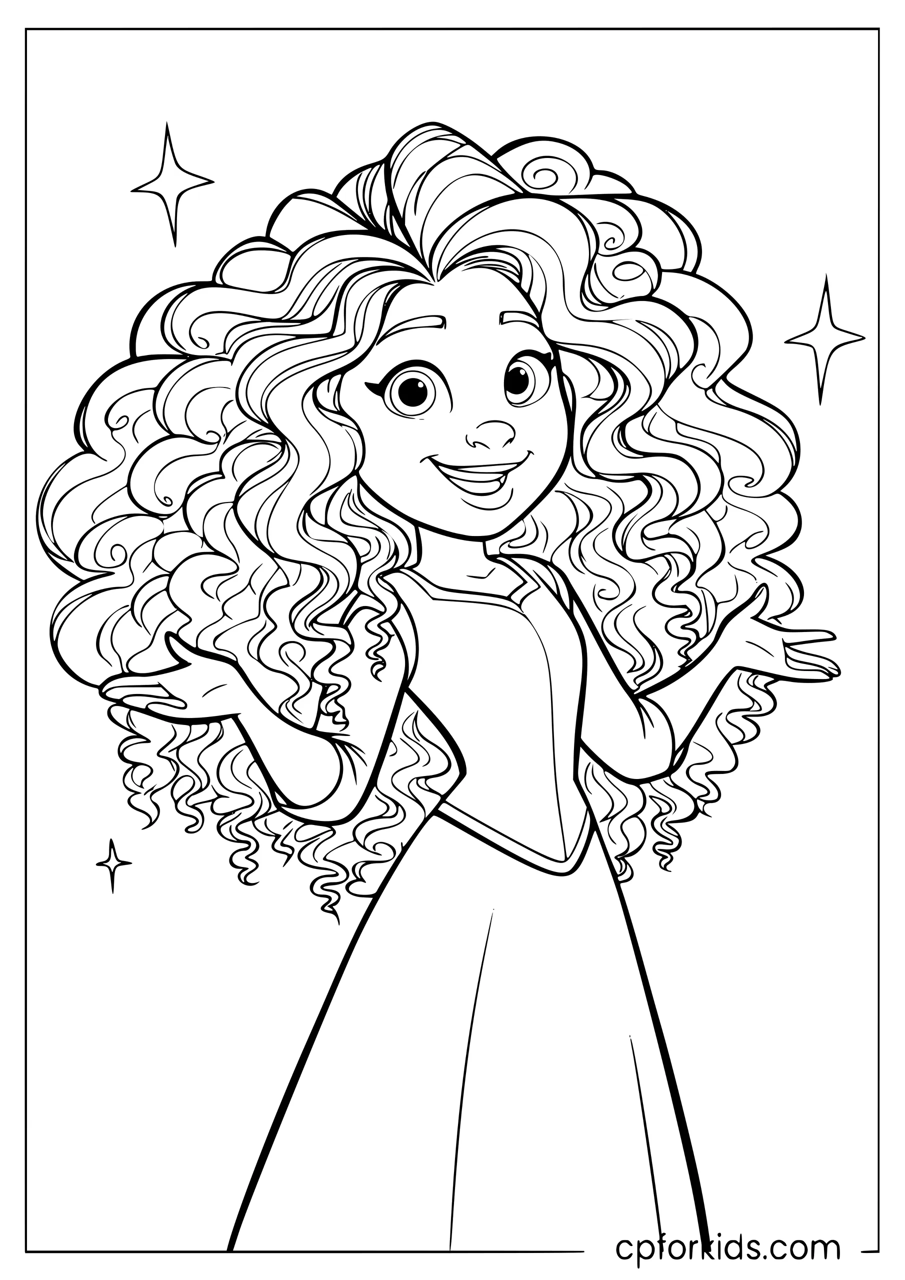 Easy Merida Printable for Kids
