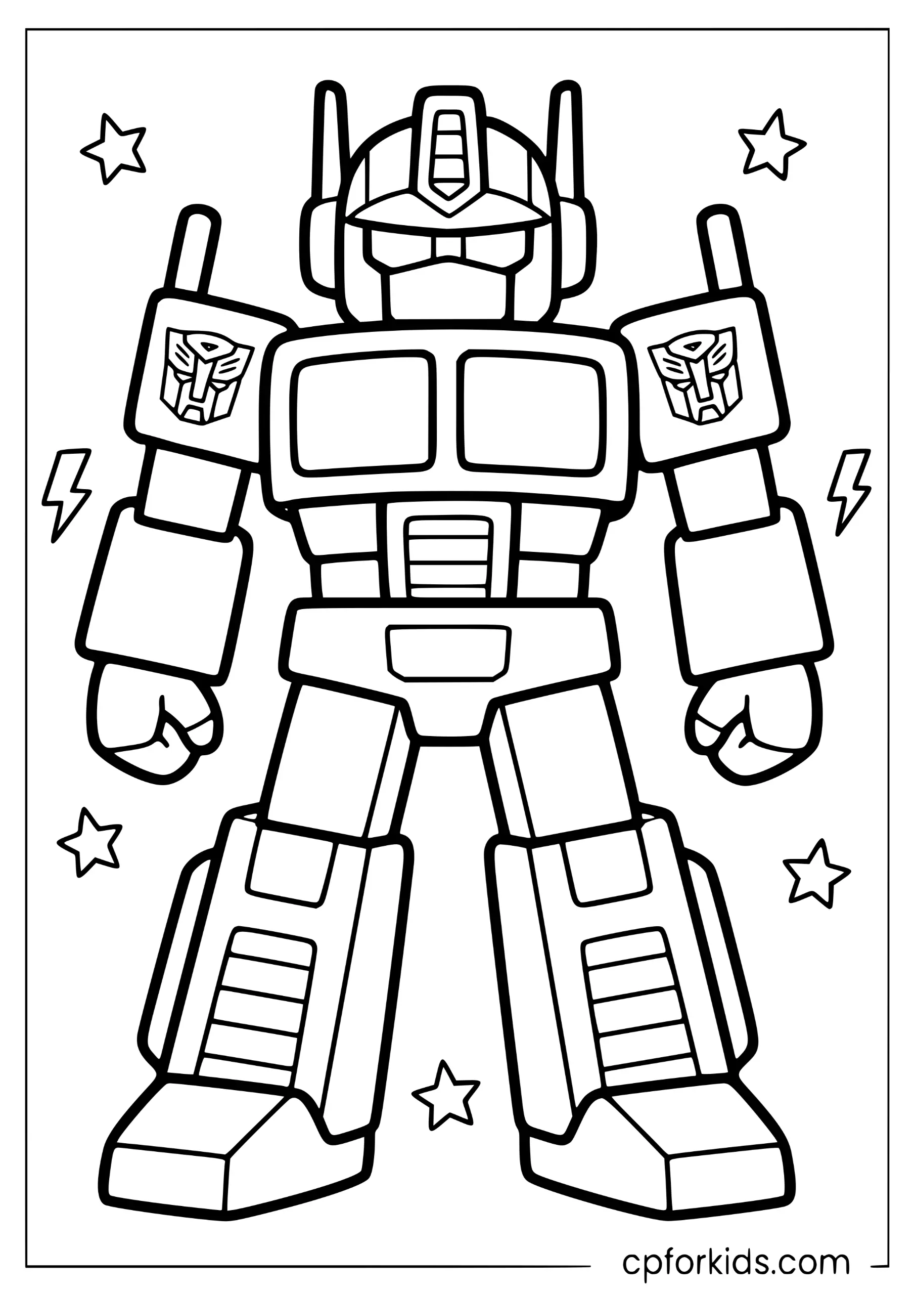 Easy Optimus Prime for Toddlers