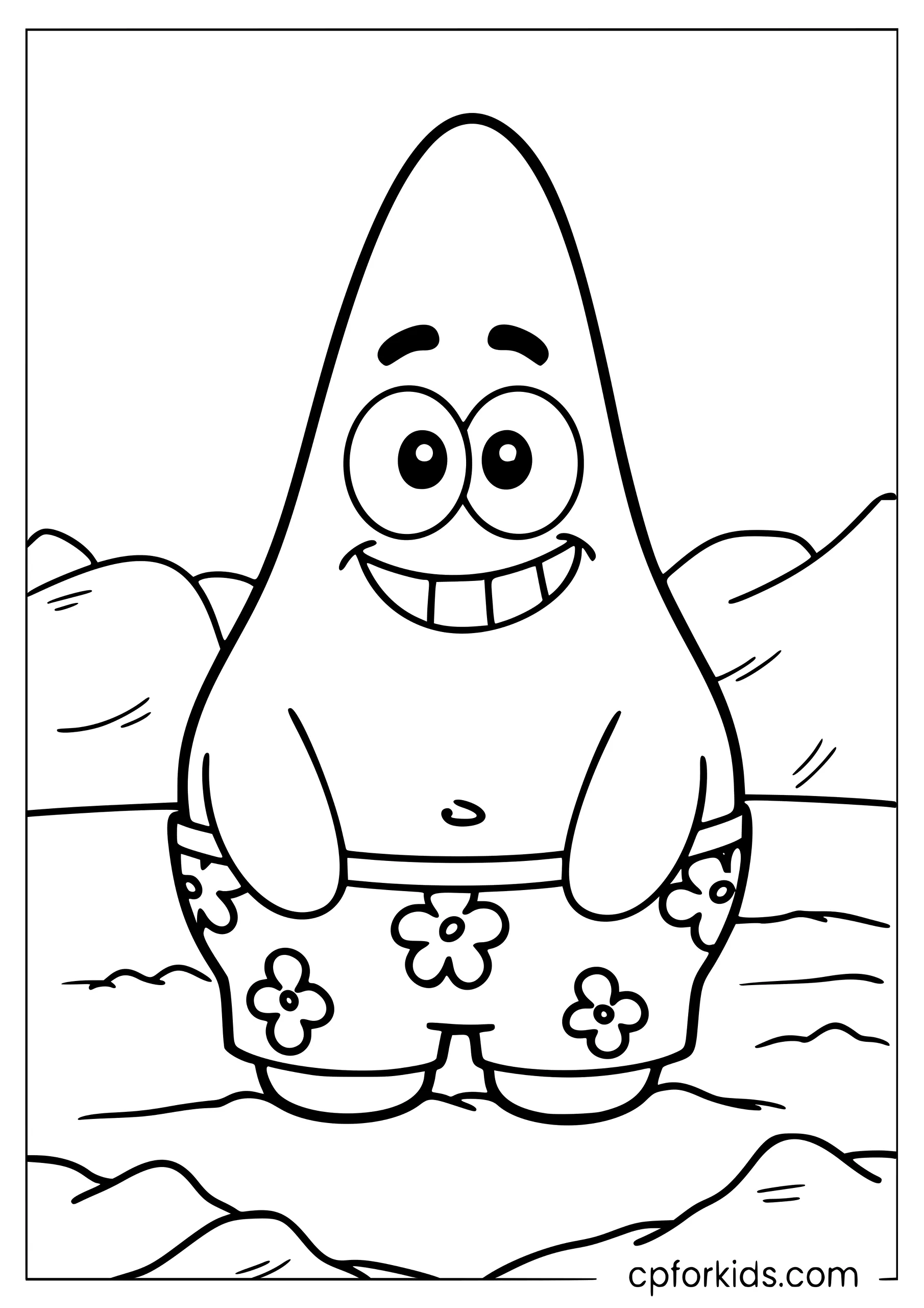 Easy Patrick Star Grinning