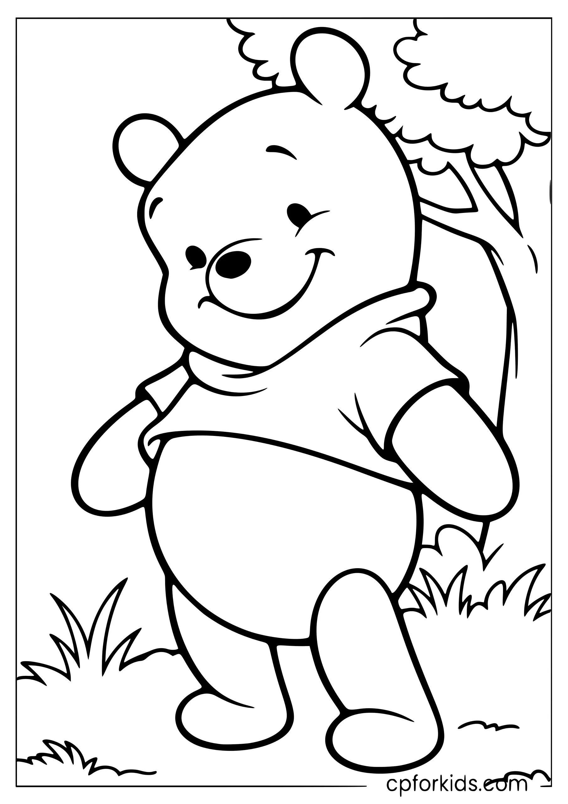 Easy Pooh Bear Smiling
