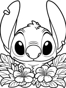 Easy Stitch face with large open coloring areas