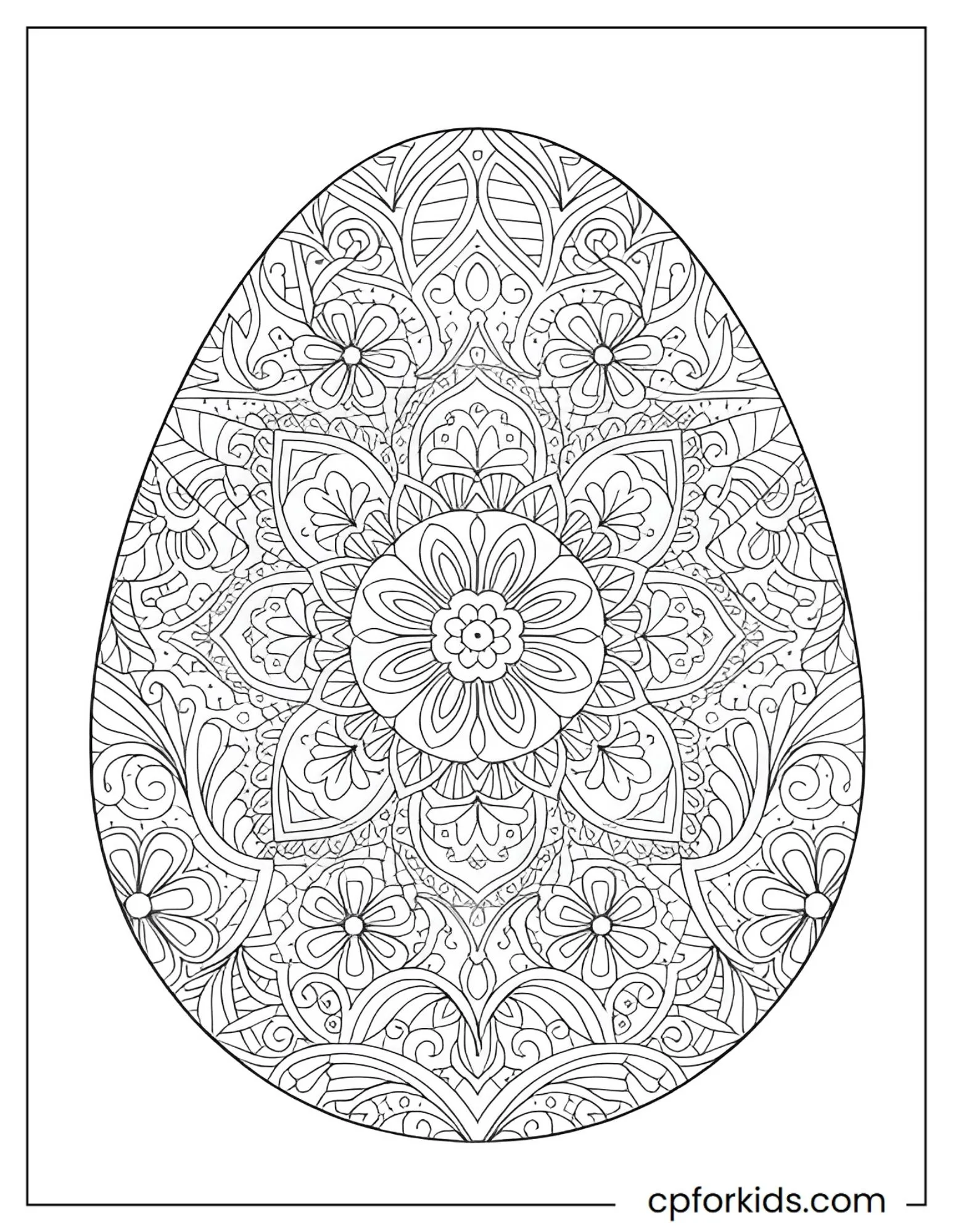 Easter egg covered with a fine lace pattern