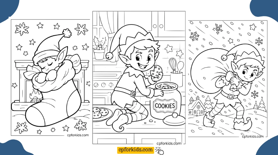 Printable Coloring Pages for Elf