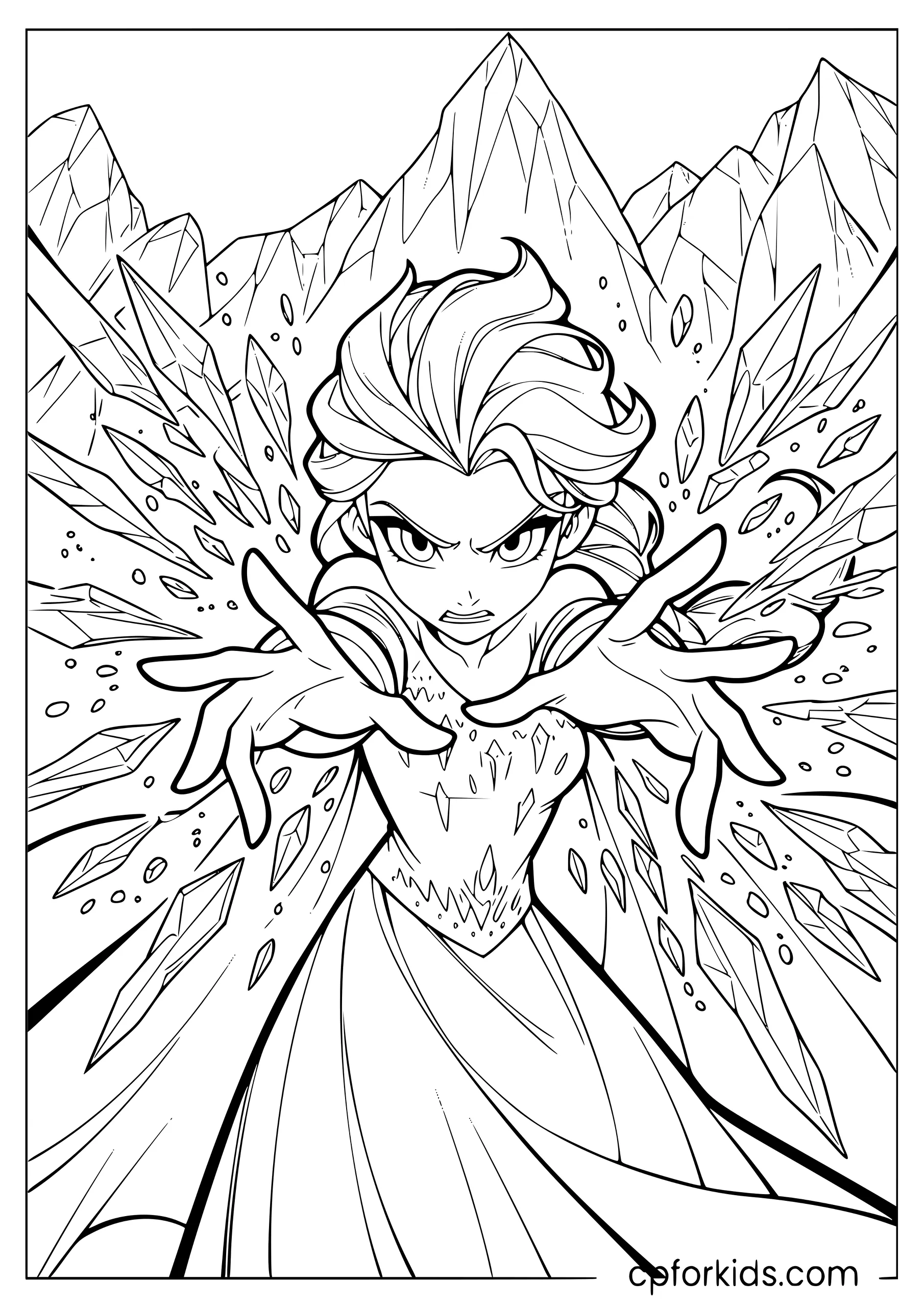 Elsa Unleashing Her Ice Powers
