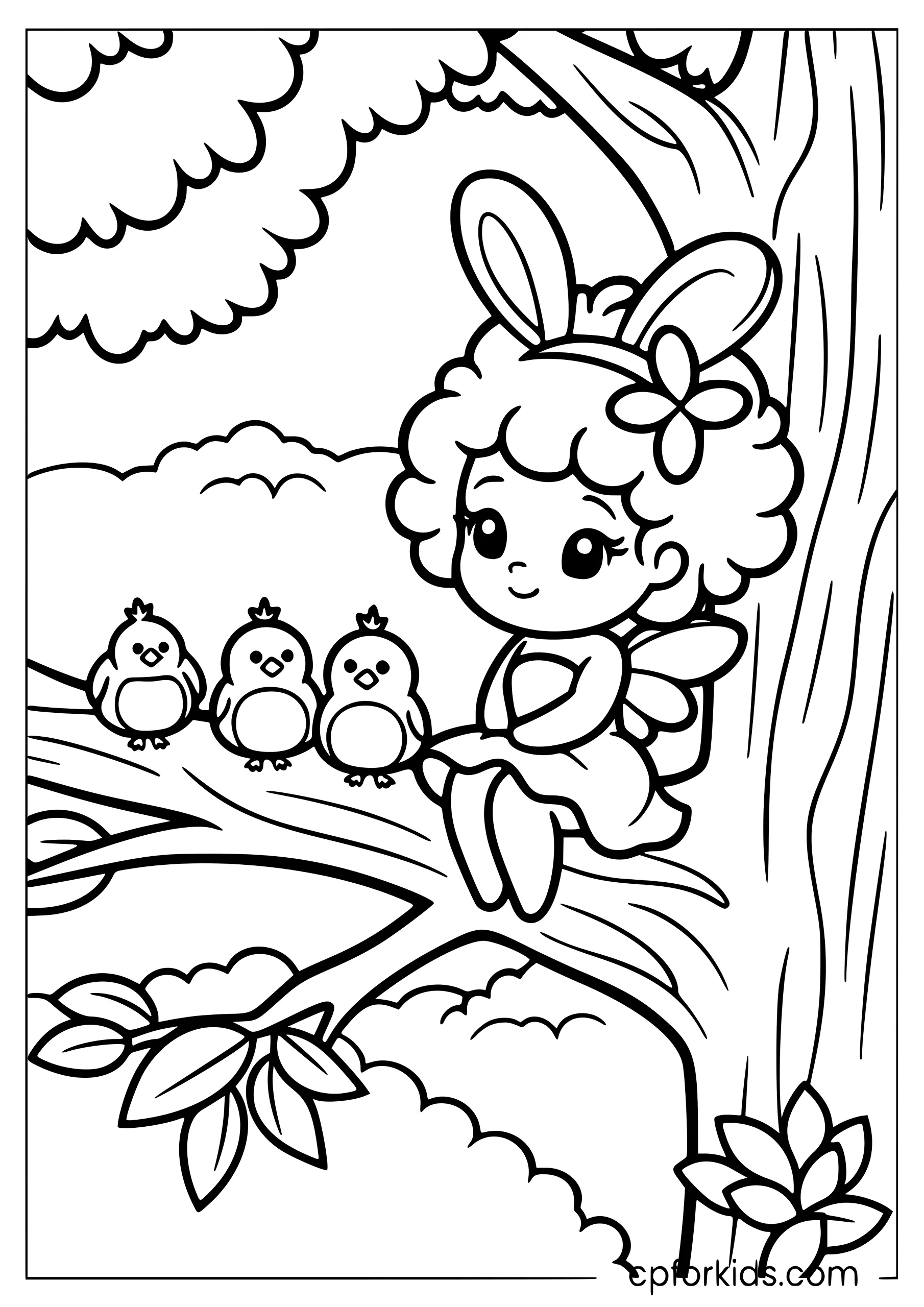 Fairy Watches the Birds