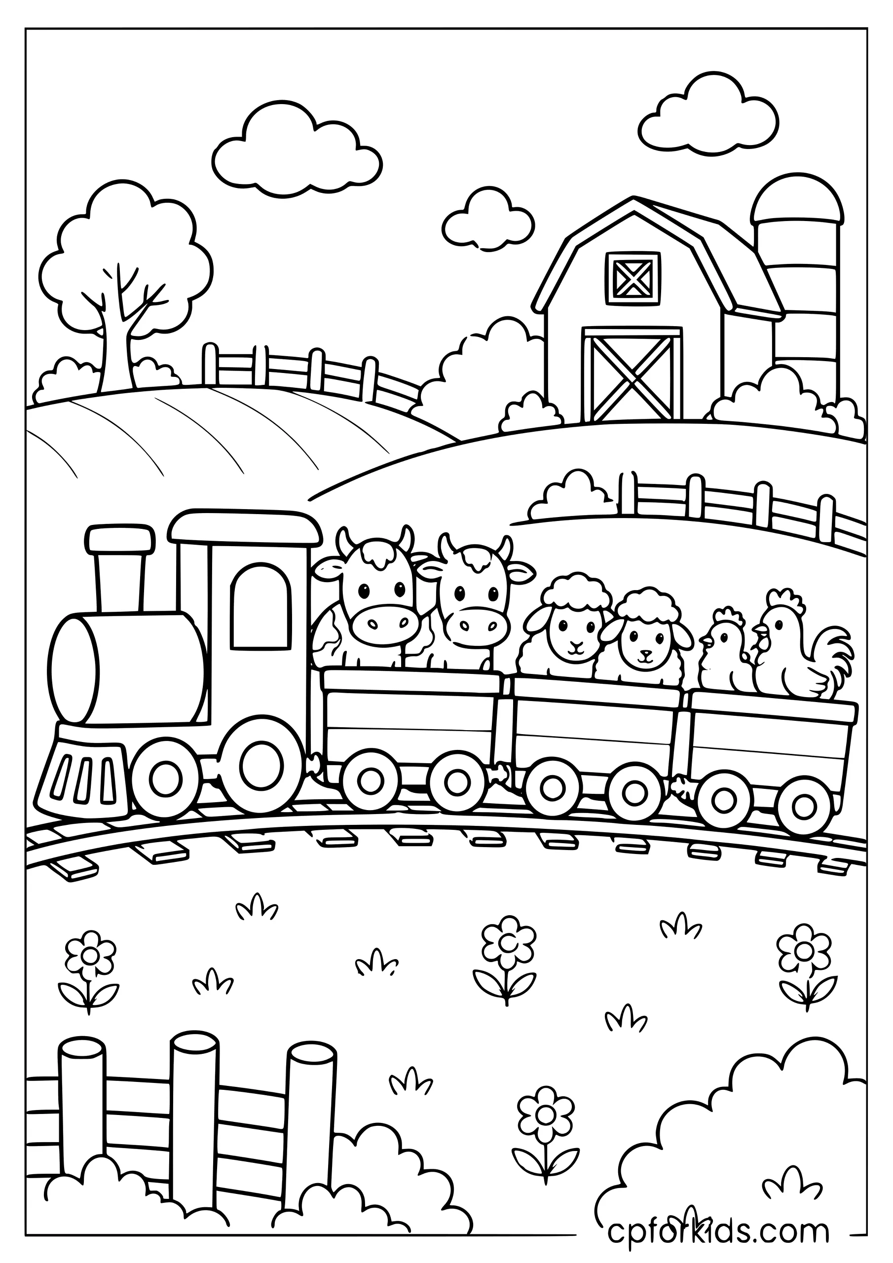 Farm Animals on the Train