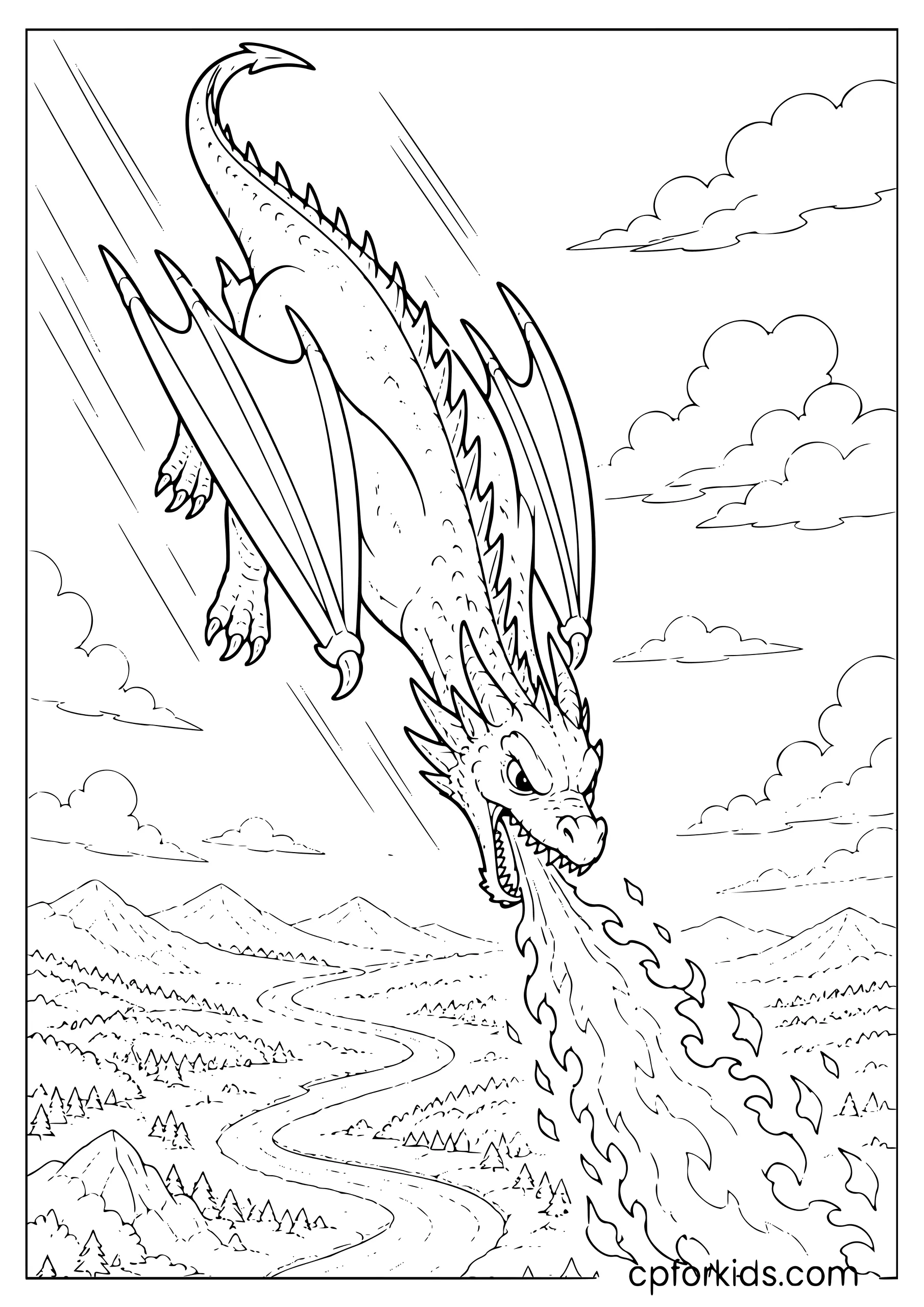 Dragon Dives from the Sky