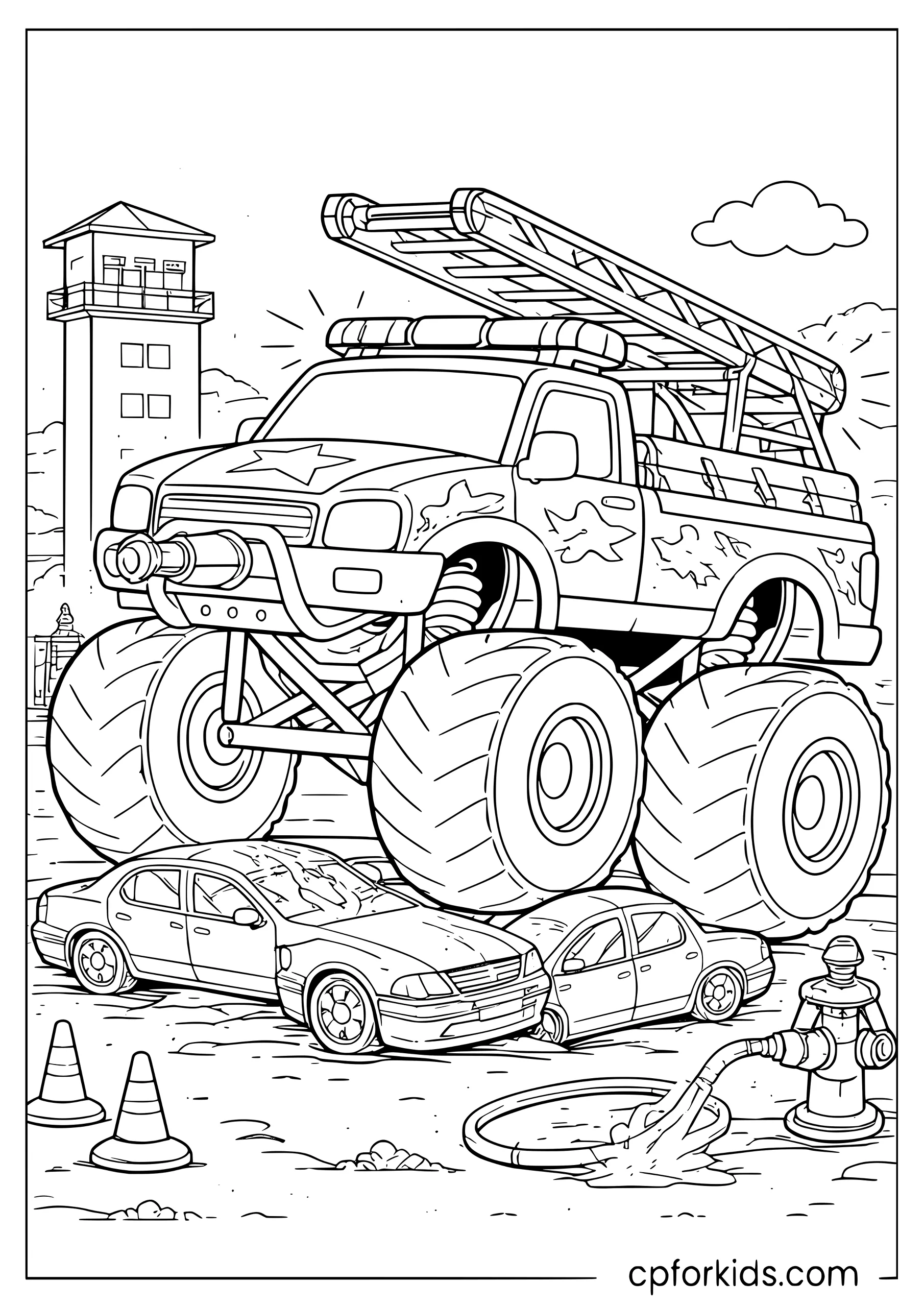 Fire Truck Monster Truck