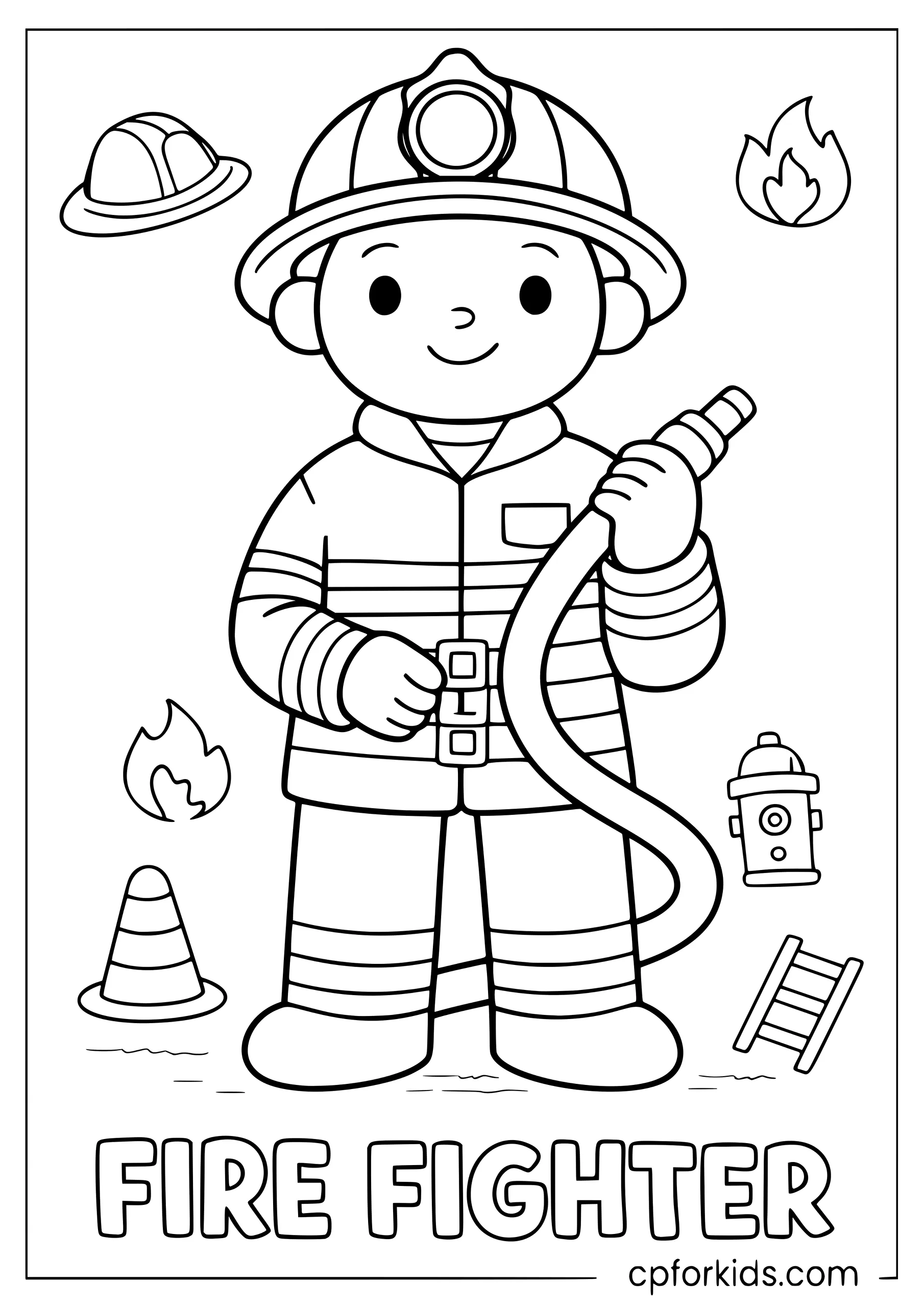 Firefighter in Full Gear