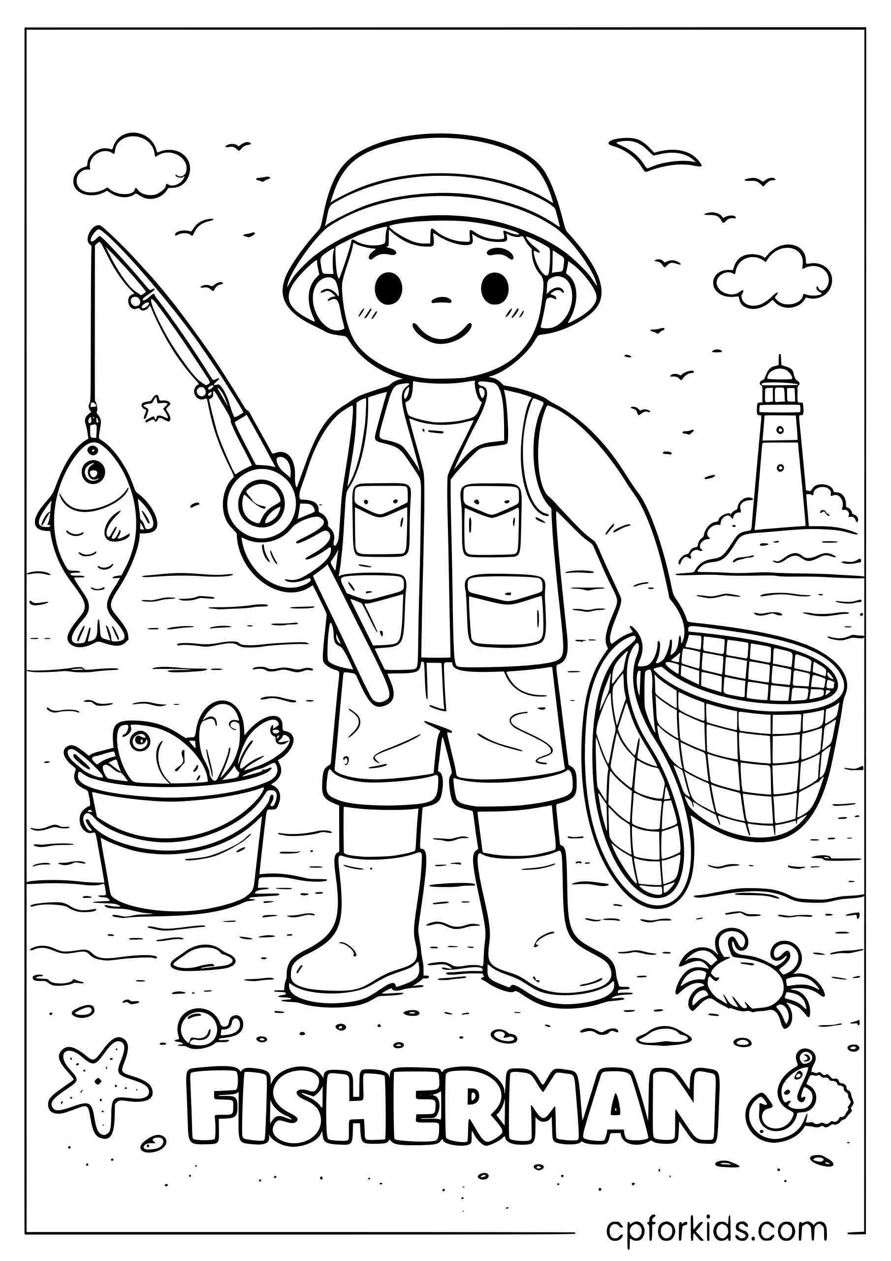 Fisherman With Fishing Rod