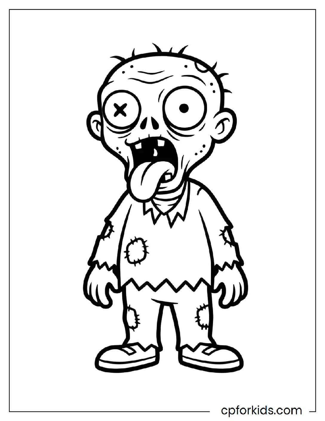 Cartoon zombie making a funny face
