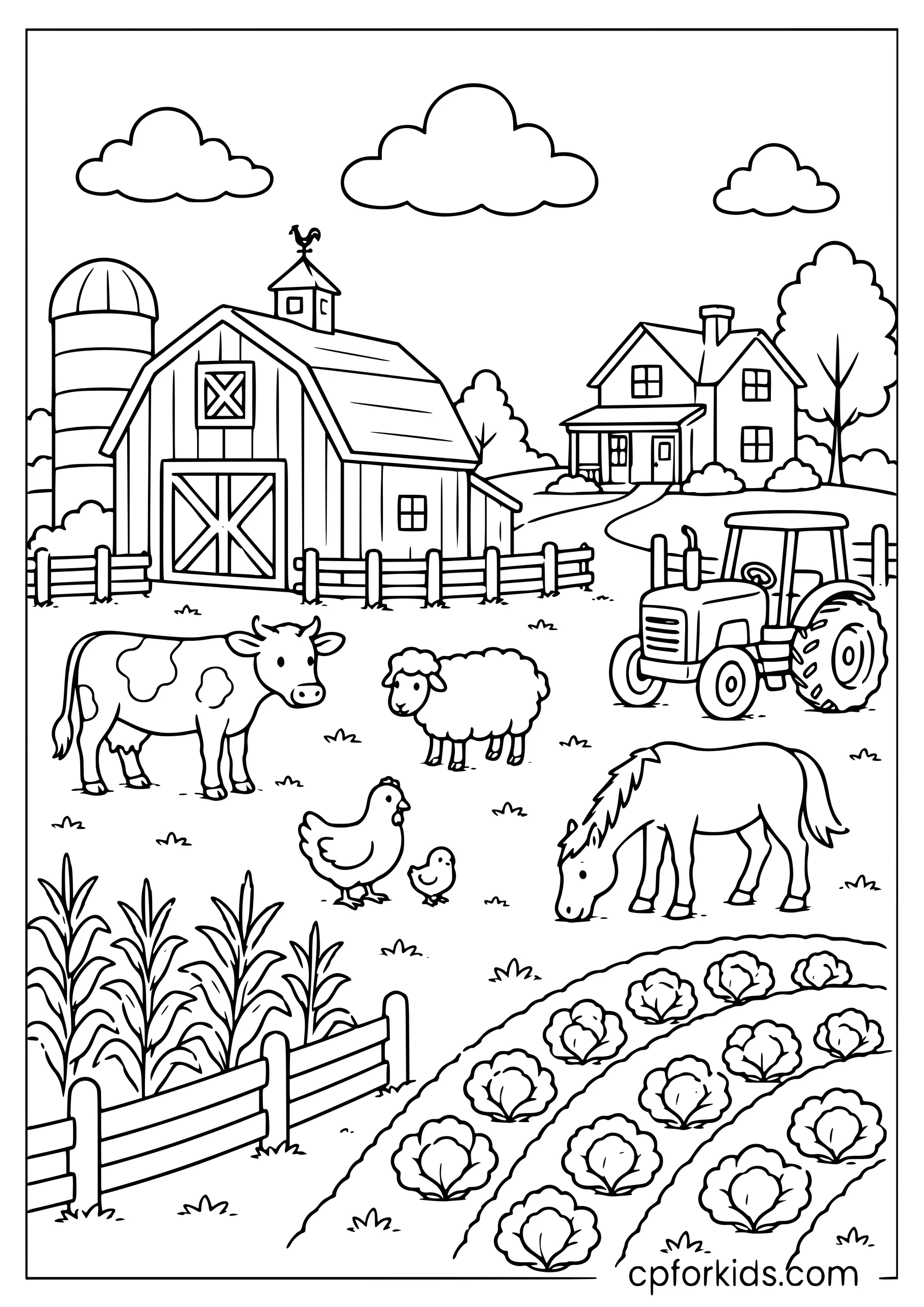 Full Farm Panorama Scene