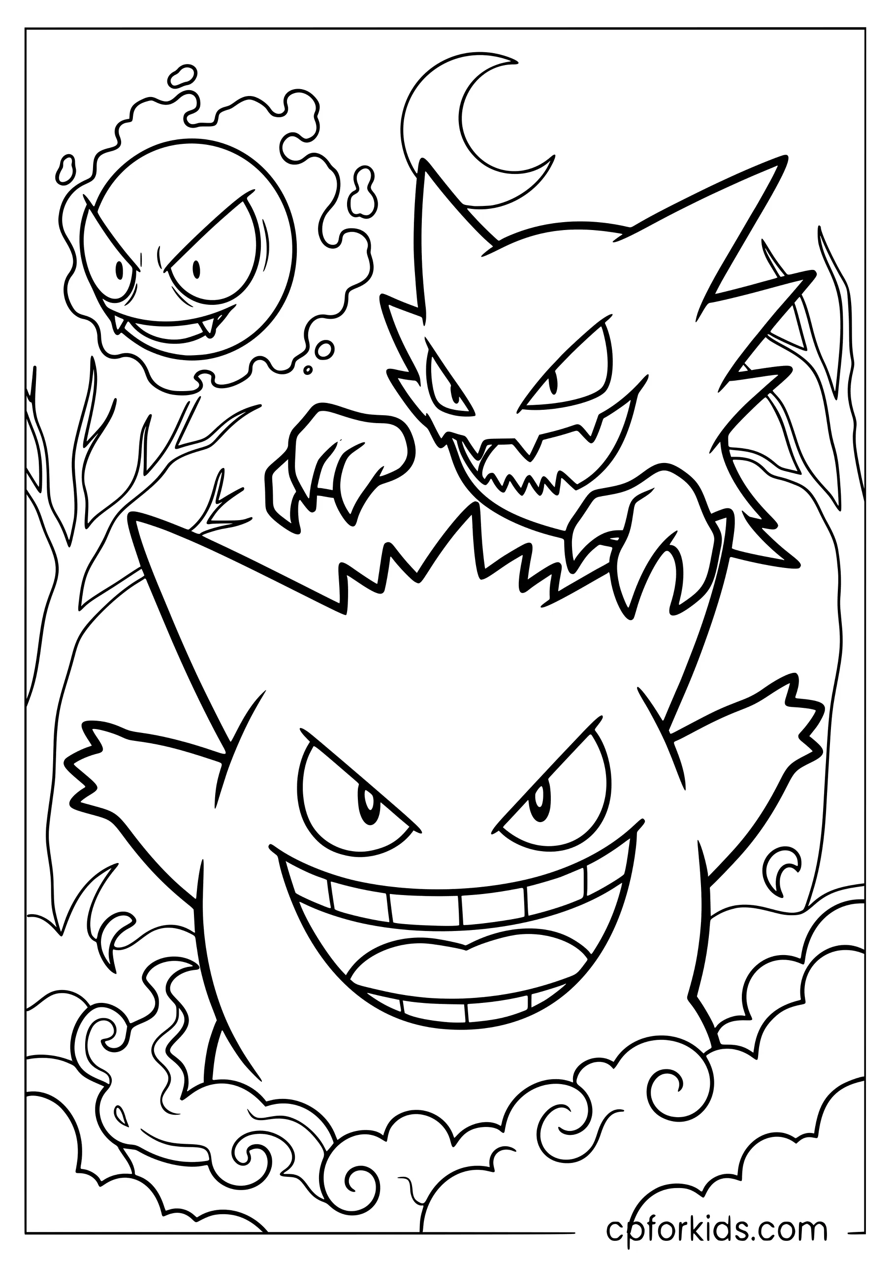 Ghost Type Trio — Gastly, Haunter, Gengar