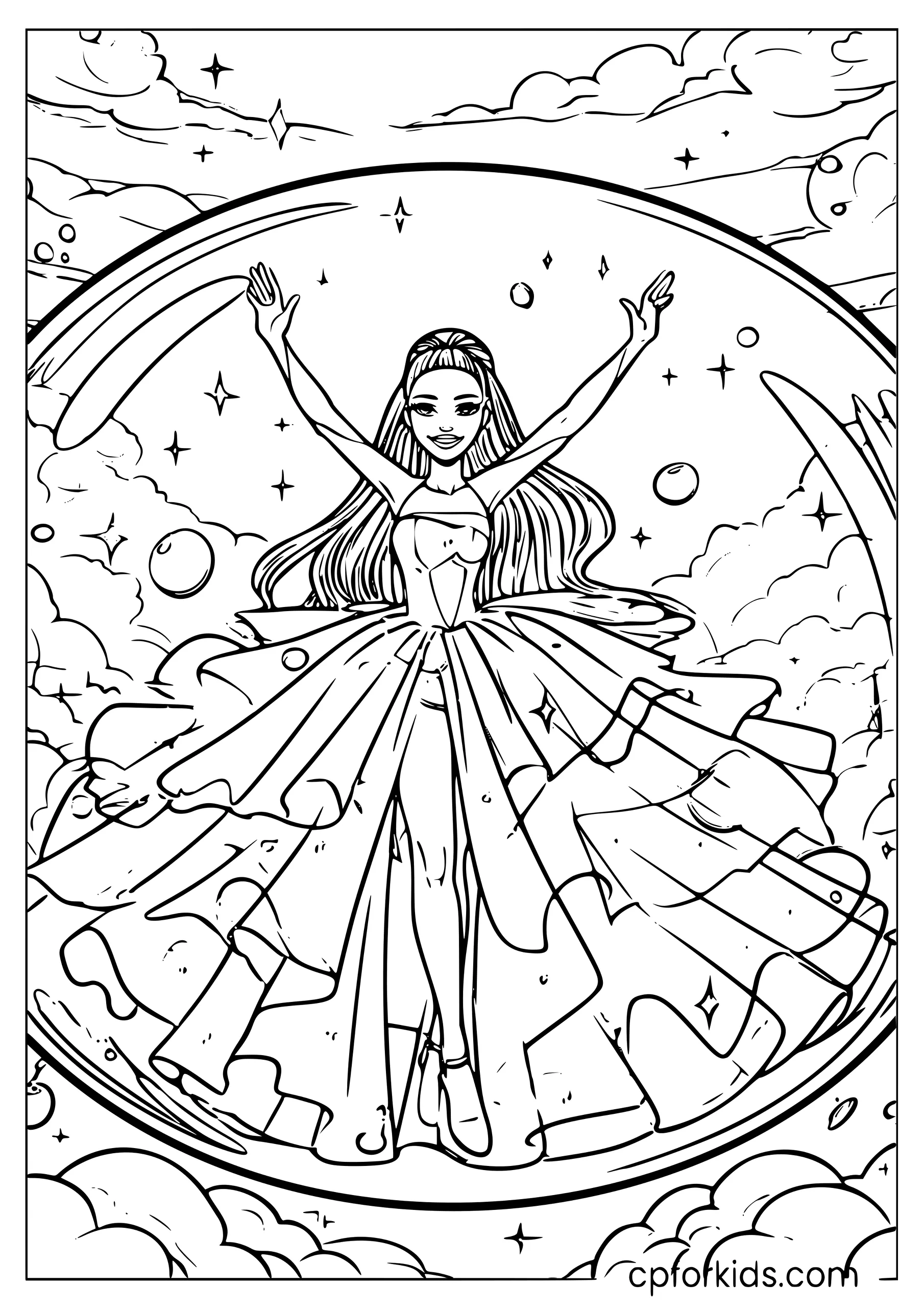Glinda in Her Magical Bubble