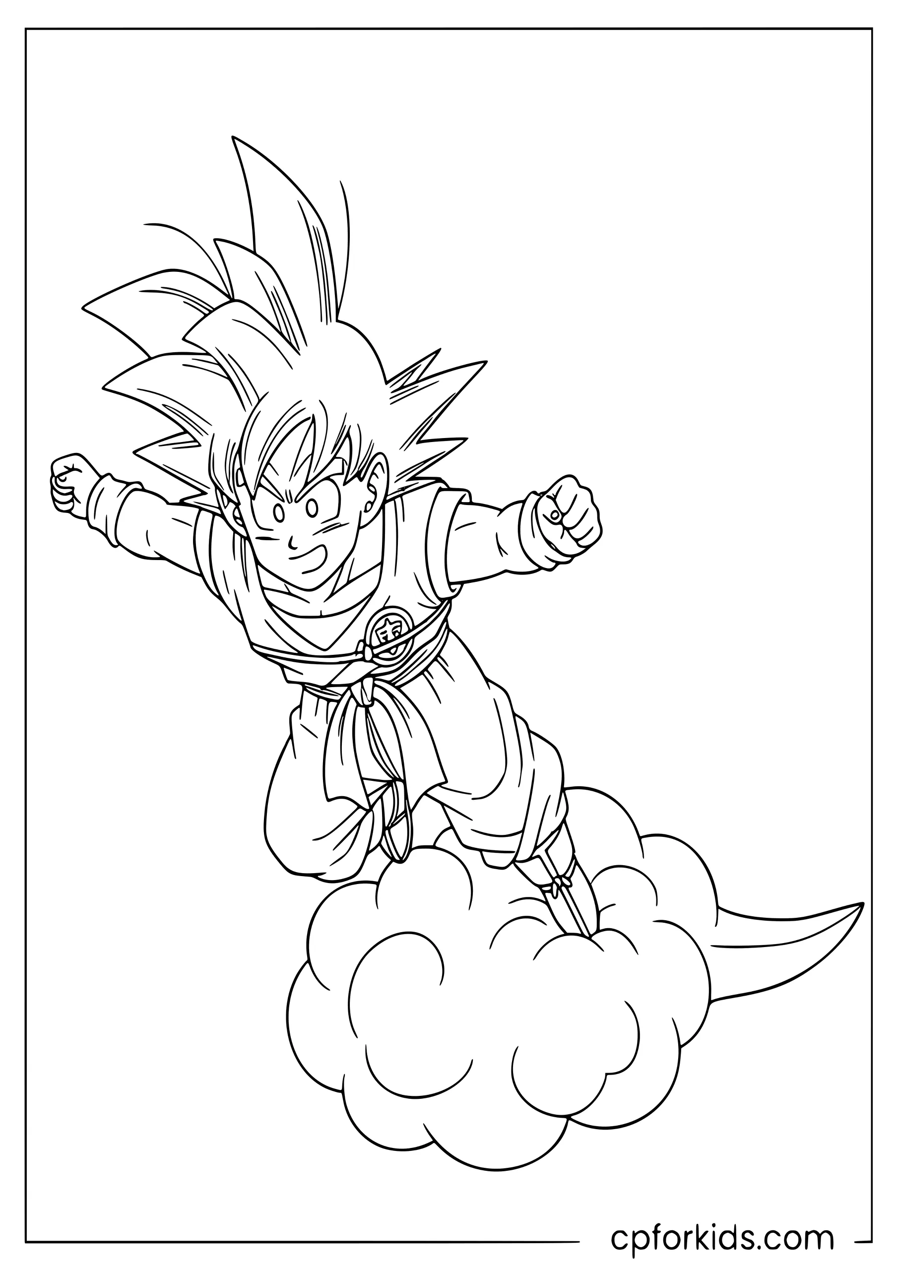 Goku Riding the Flying Nimbus