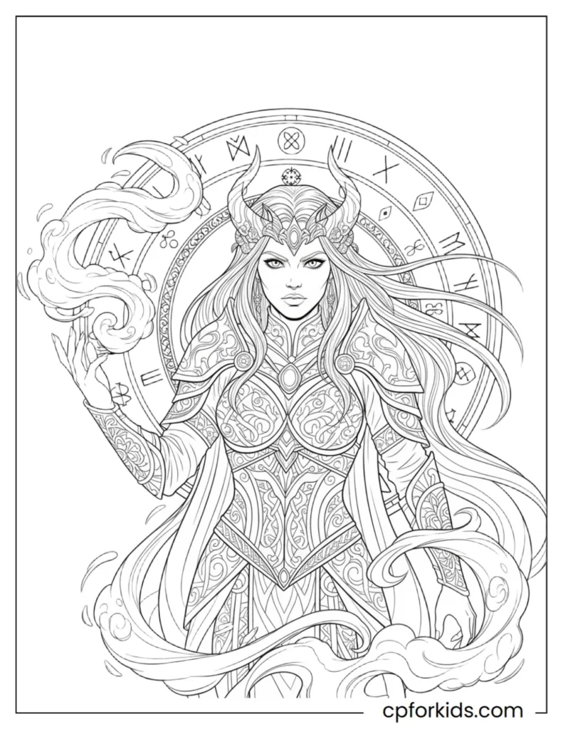 Grayscale fantasy coloring pages designed for adults and advanced colorists.