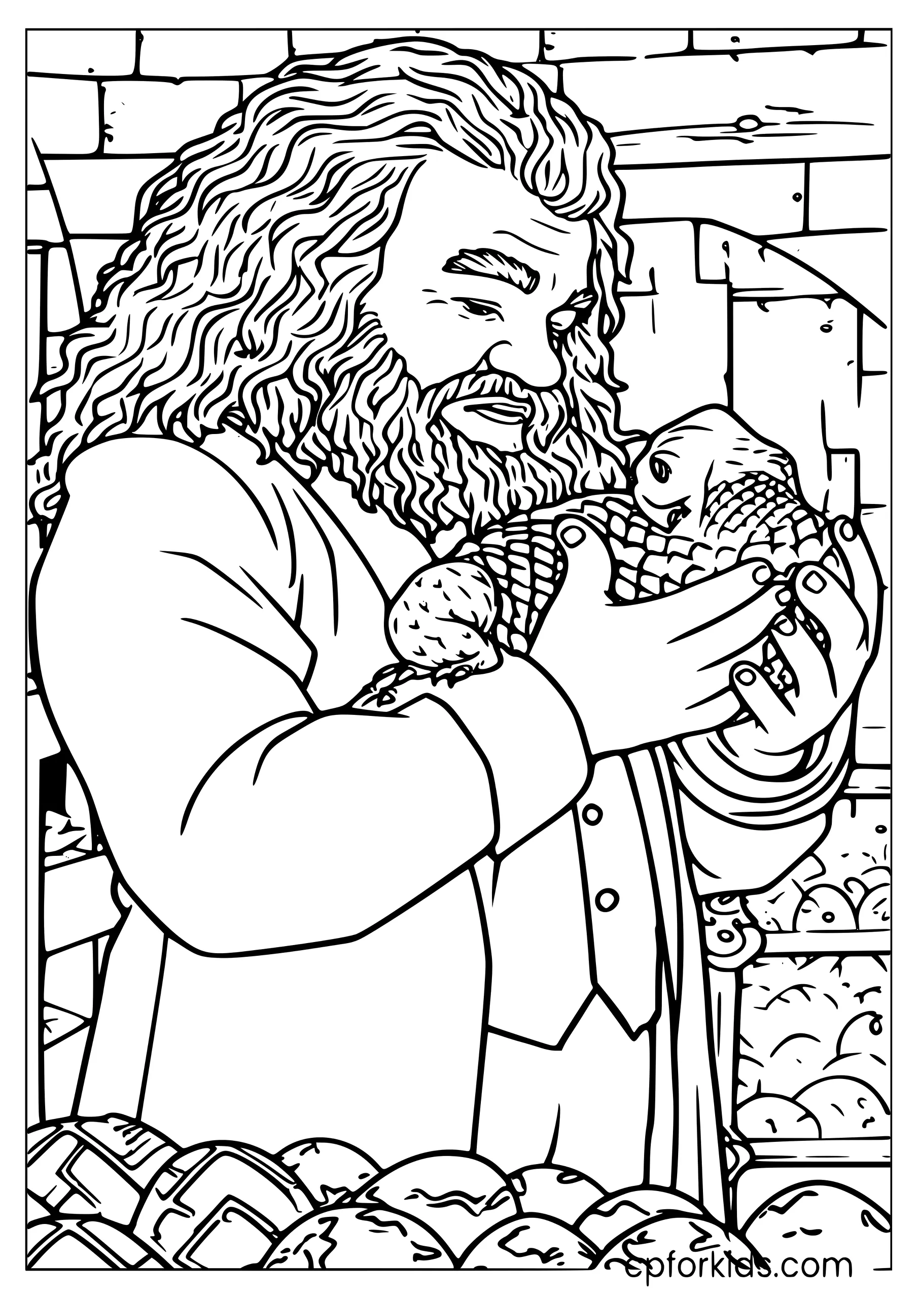Hagrid and Baby Norbert