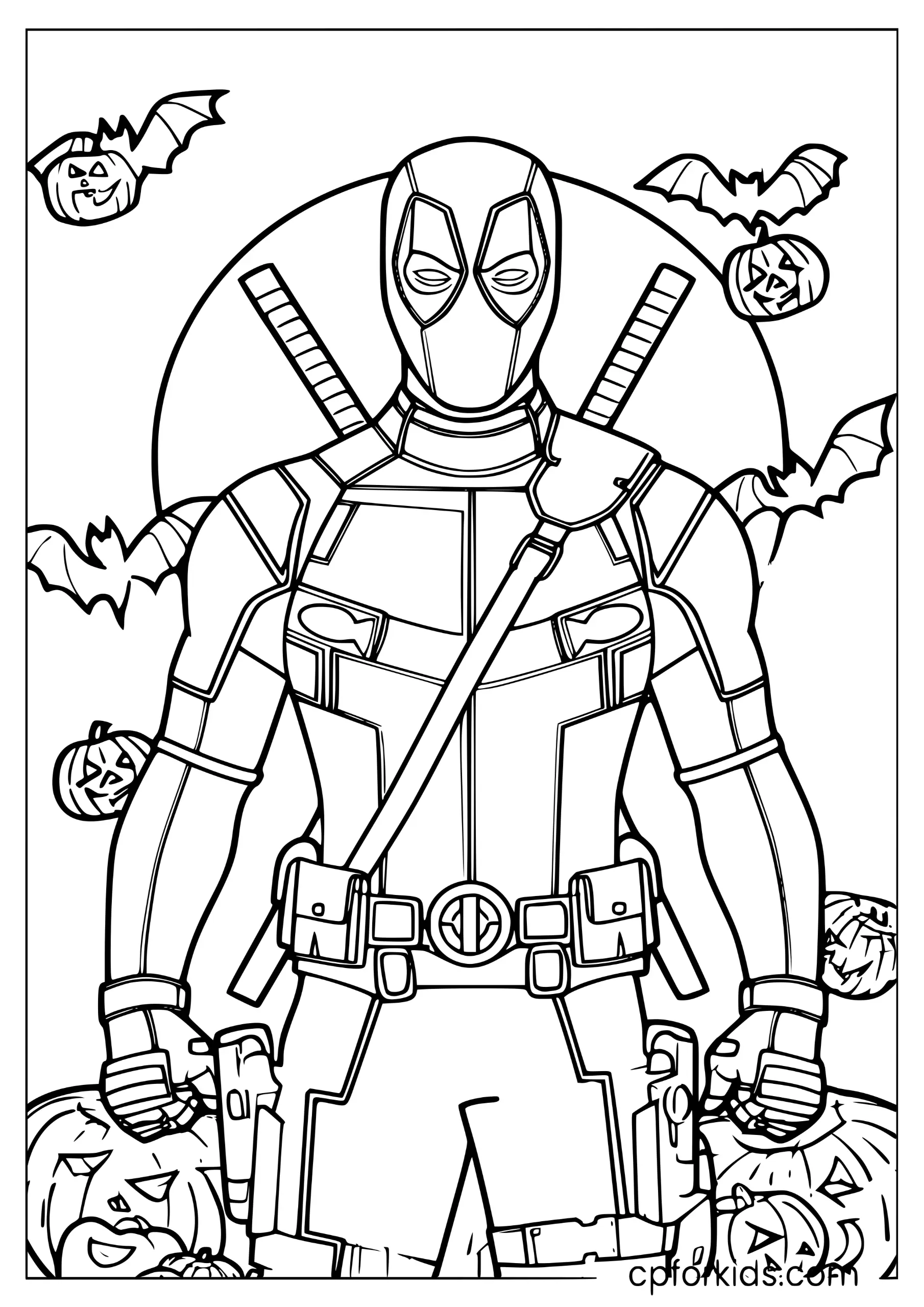Halloween Deadpool Spooky Scene