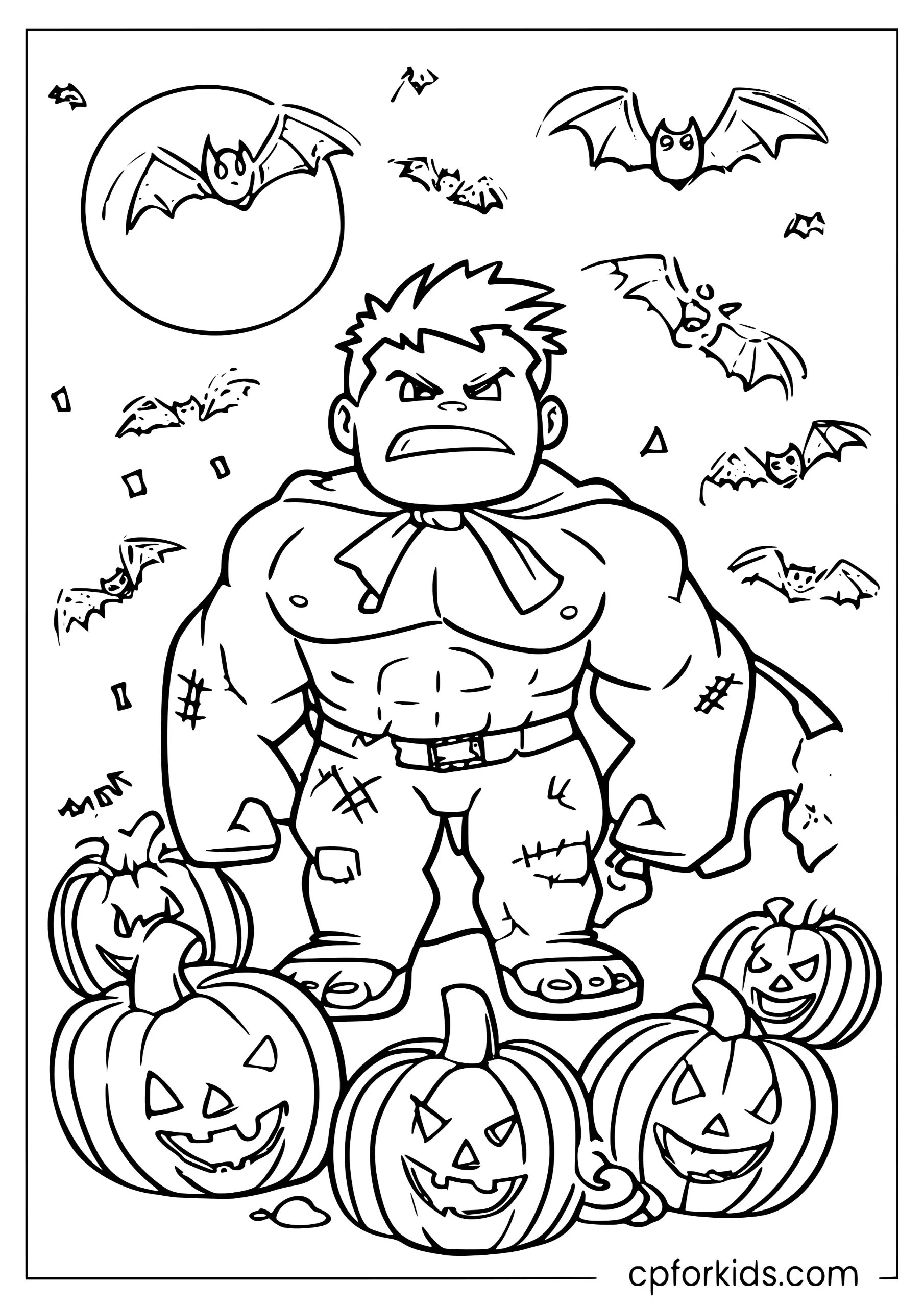 Halloween Hulk Spooky Scene