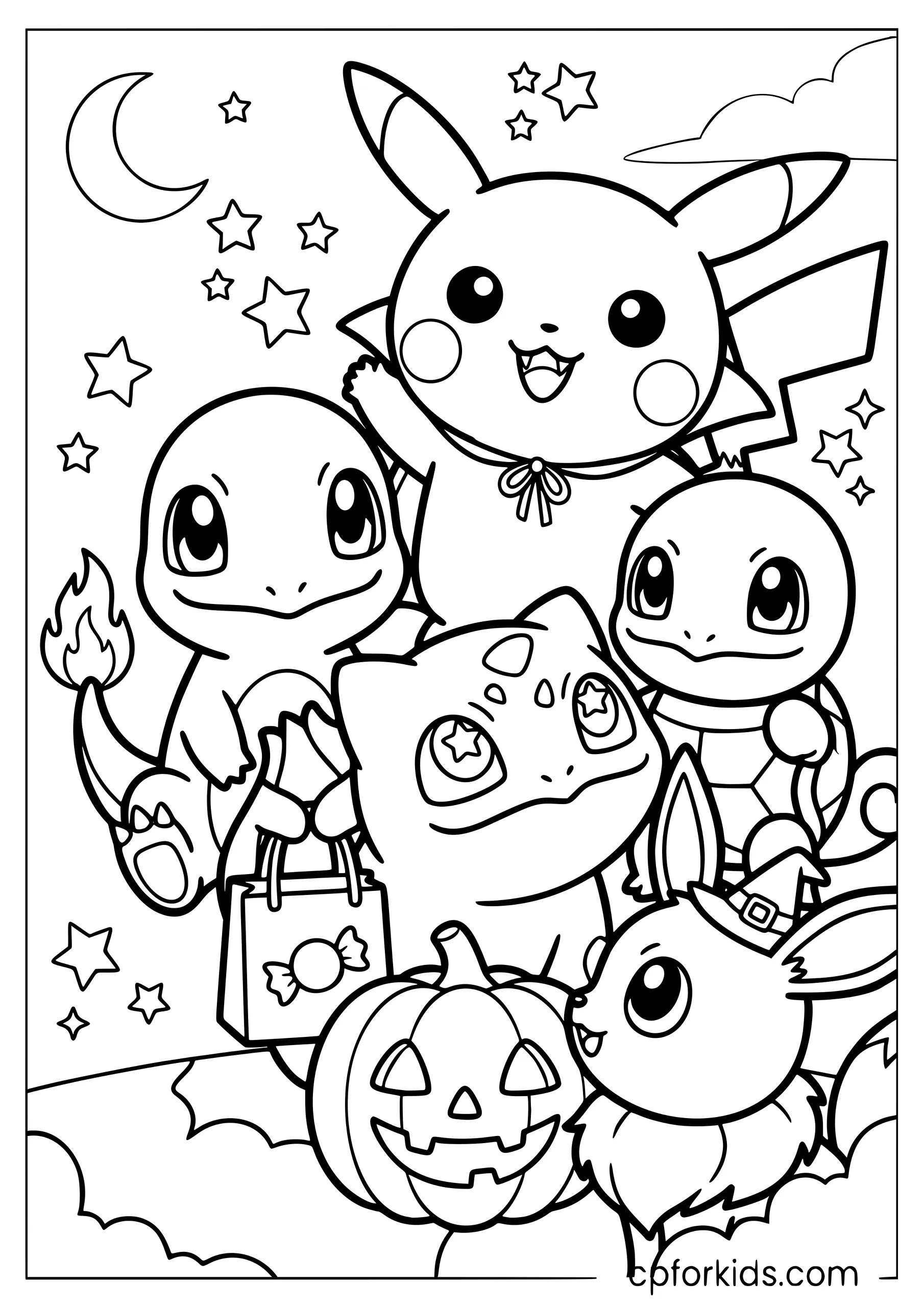 Pikachu and Eevee's Halloween Costumes