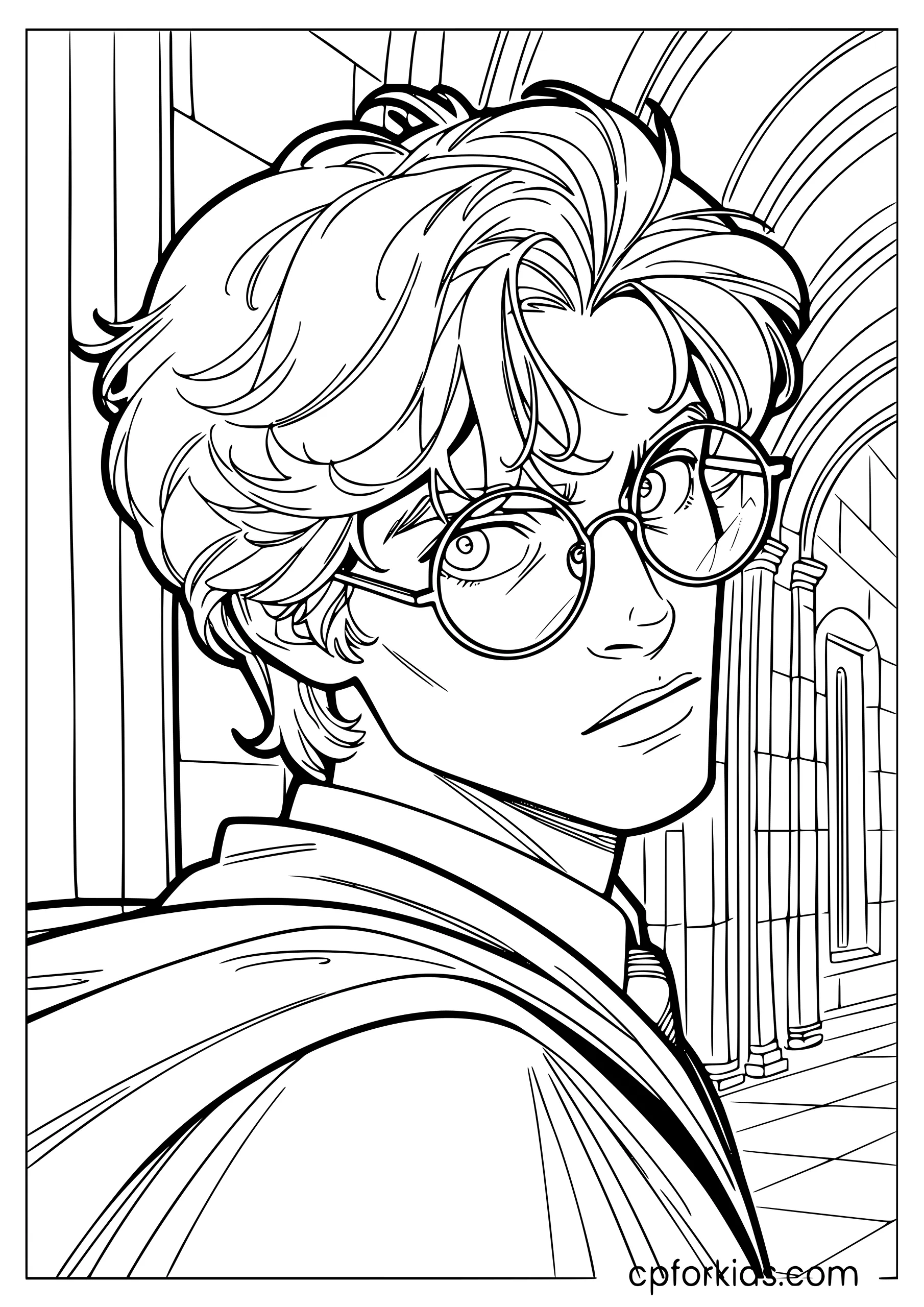 Harry in the Invisibility Cloak