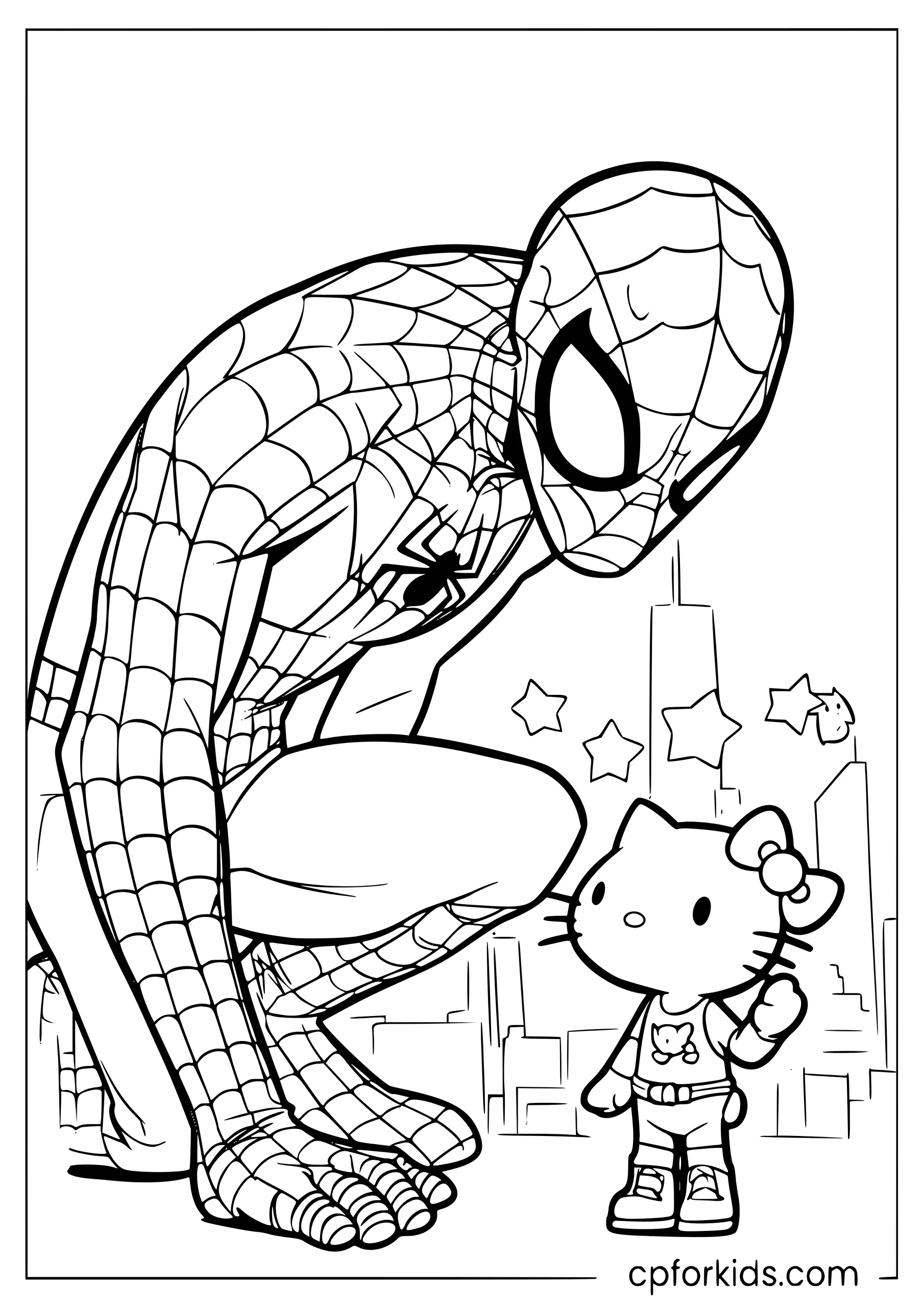 Hello Kitty and Spiderman