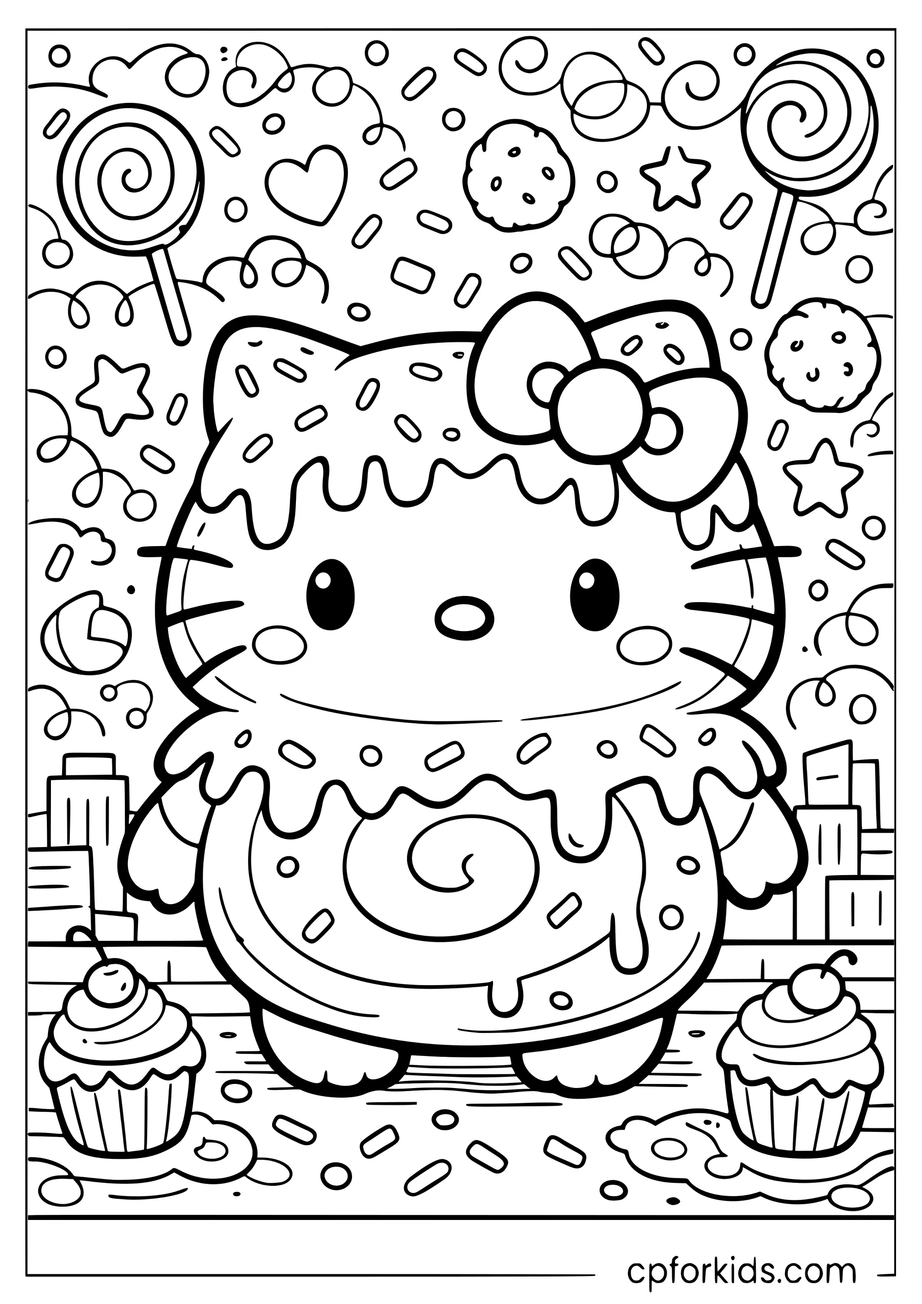 Hello Kitty Cinnamon Roll Character