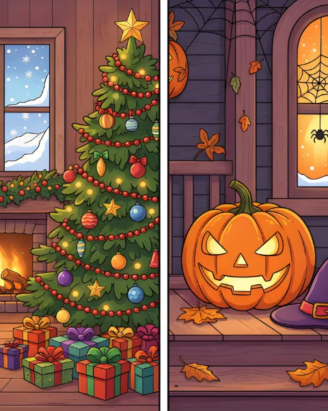 Holiday & Seasonal Coloring Pages Holiday and seasonal coloring pages inspired by Christmas, Easter, and all four seasons with festive themed illustrations.