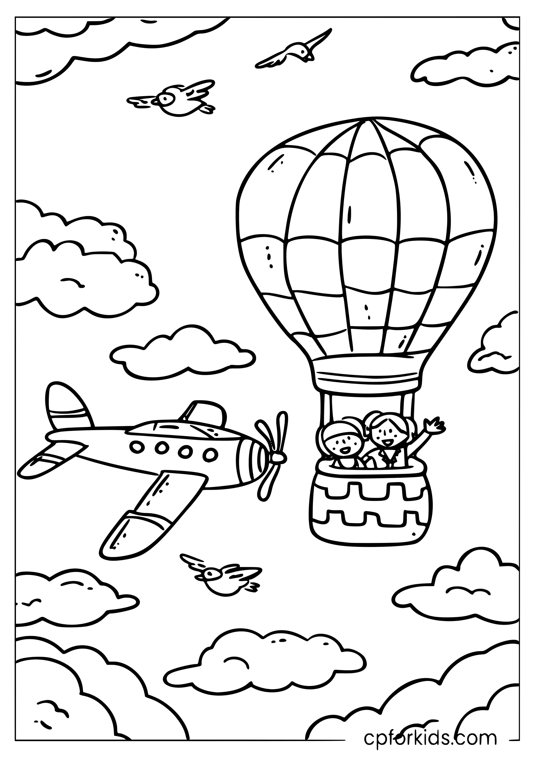 Hot Air Balloon Meets the Airplane