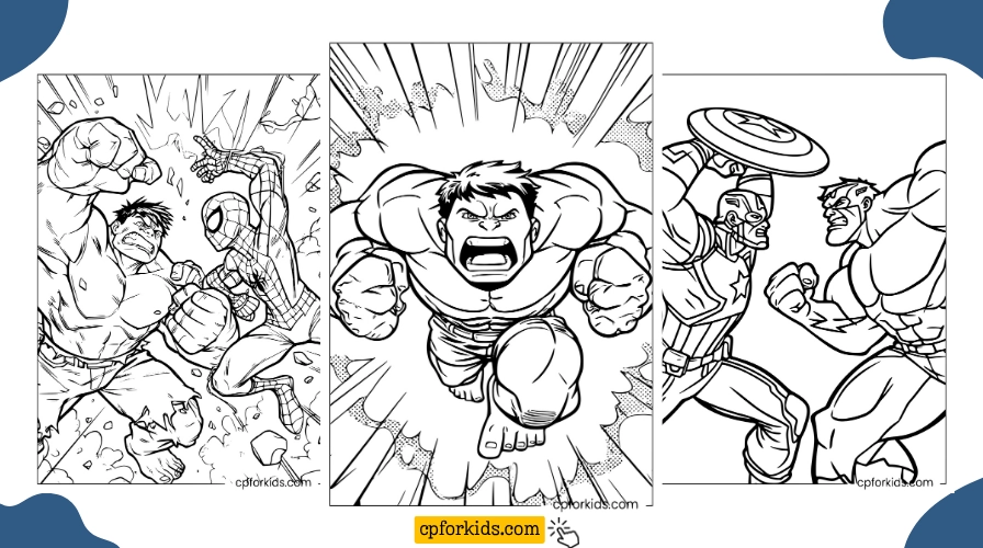 Printable Coloring Pages for Hulk
