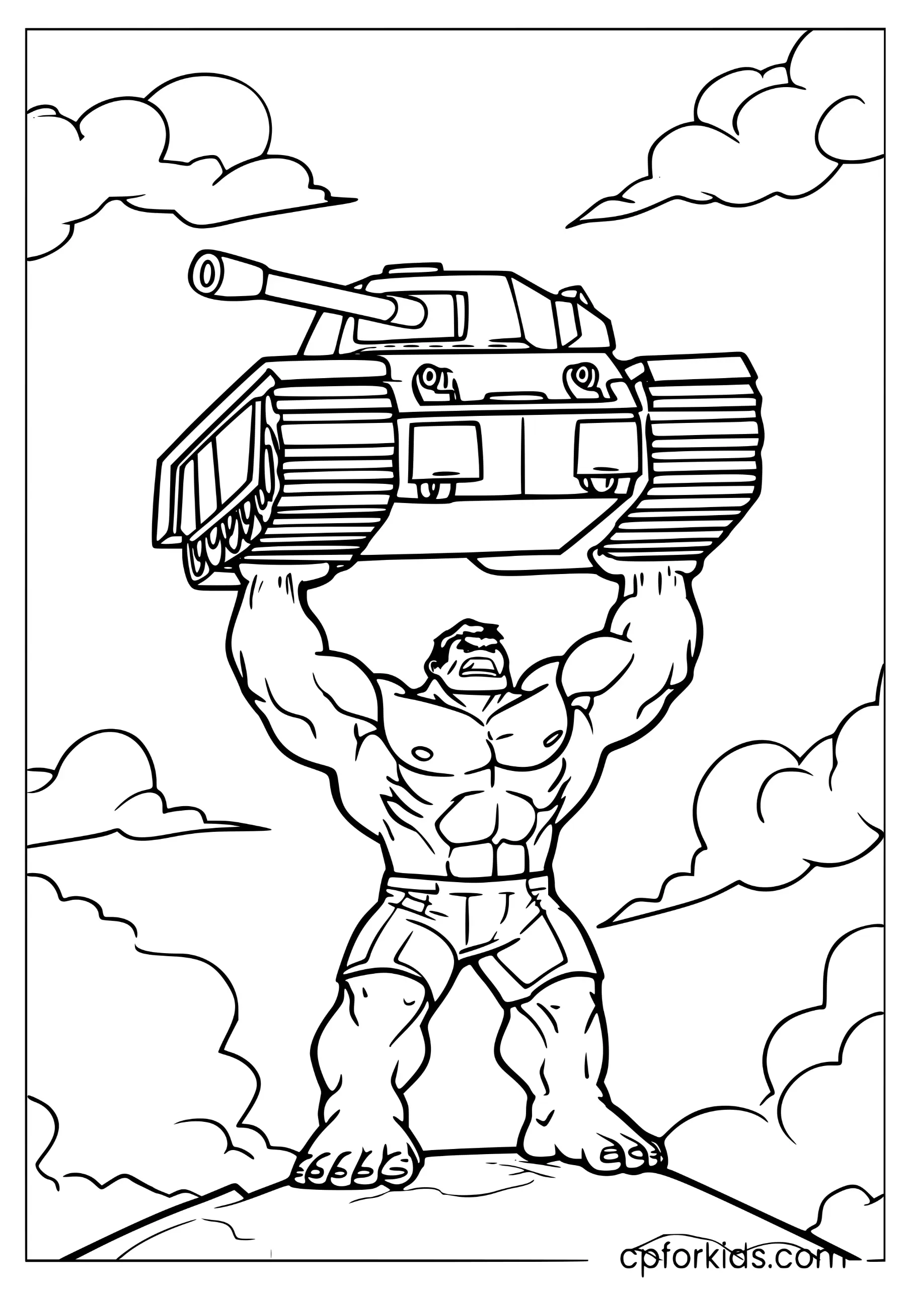 Hulk Lifts a Giant Tank