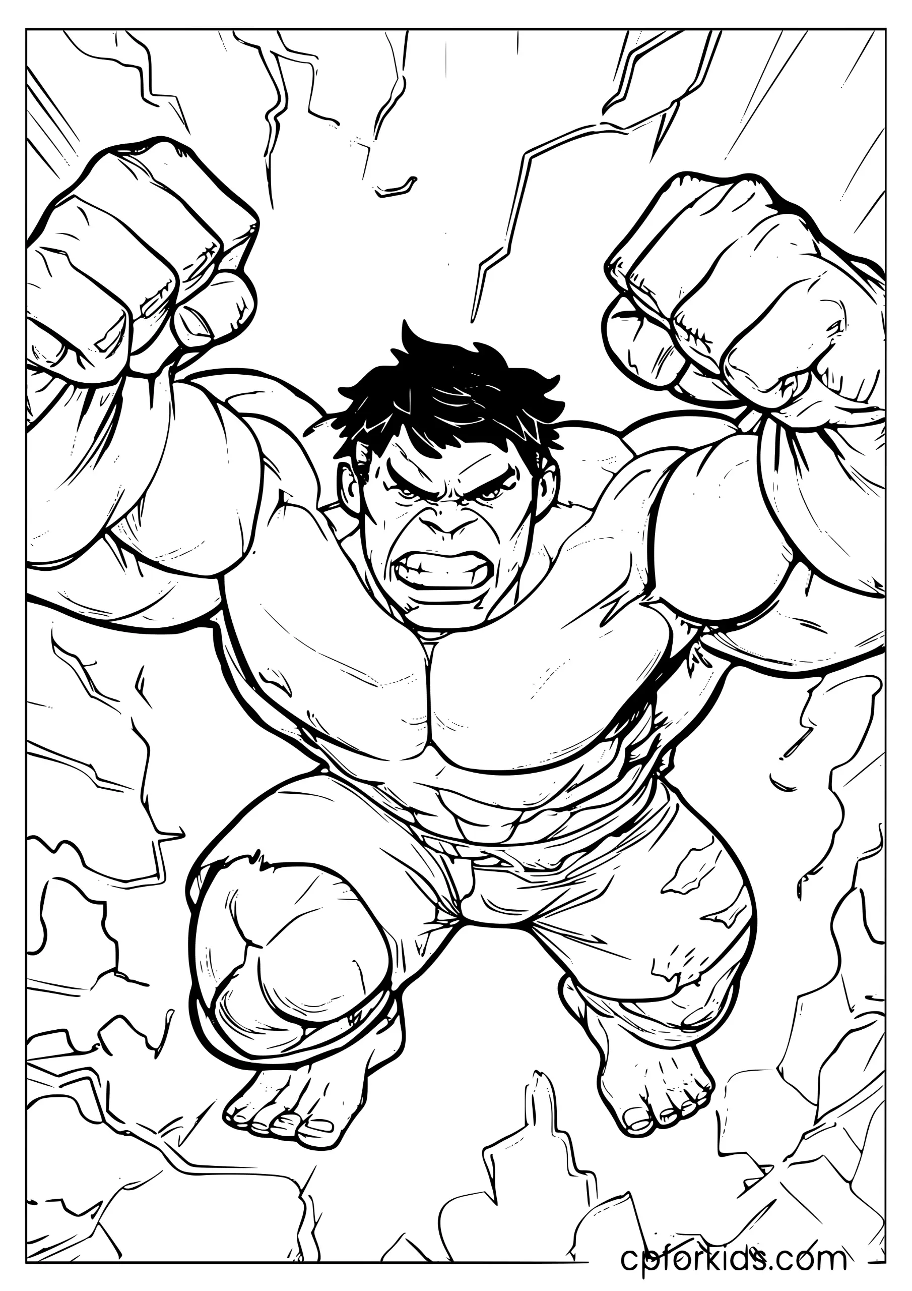 Hulk Mid-Smash Action