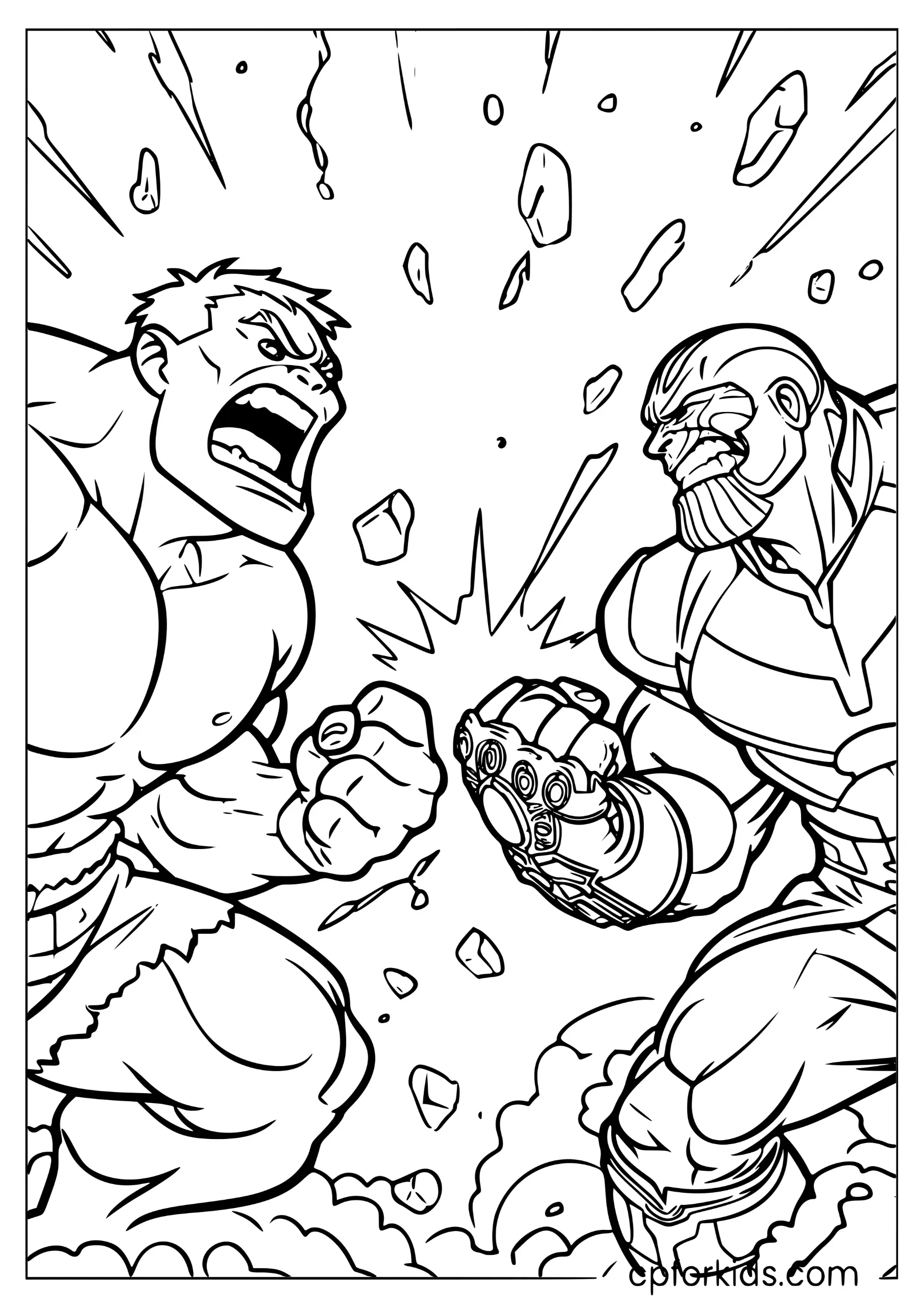 Hulk vs Thanos Battle
