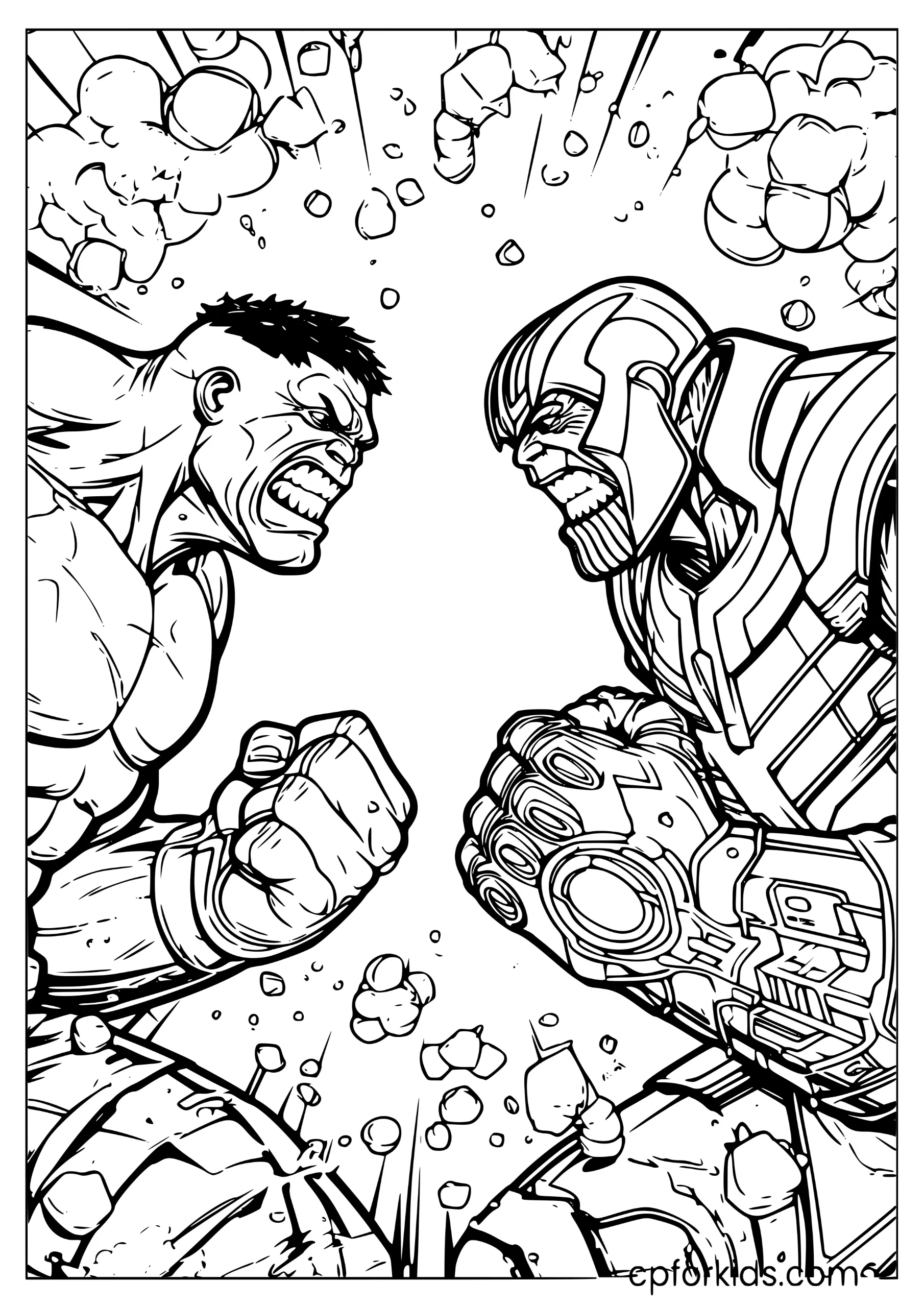 Hulk vs Thanos Infinity War