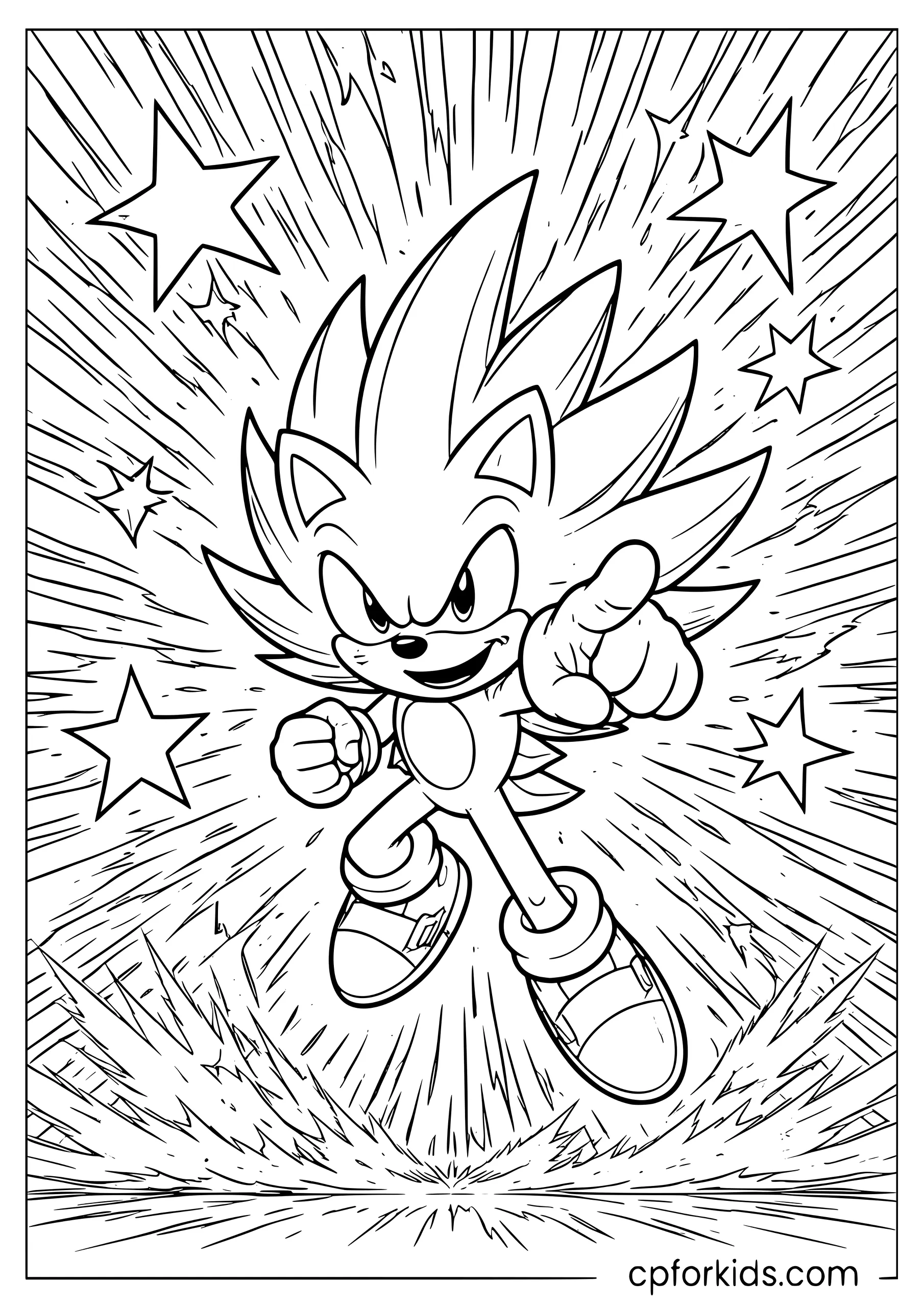 Hyper Sonic's Starburst Explosion