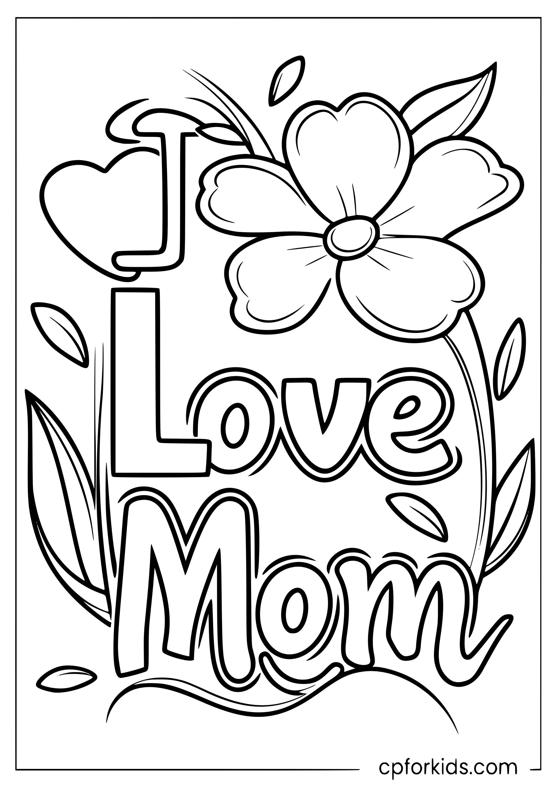 I Love Mom — Easy Page