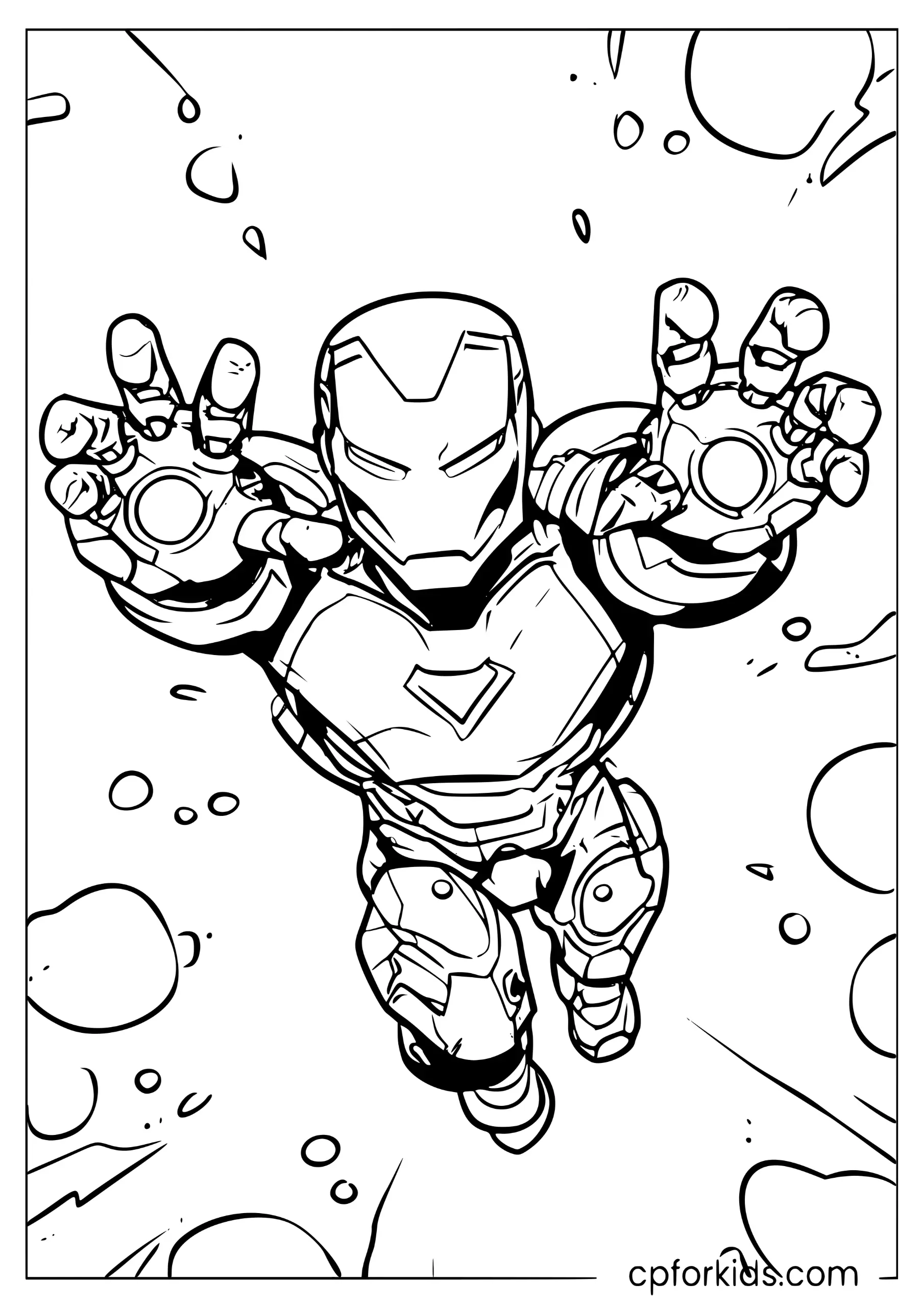 Iron Man Flying With Repulsors