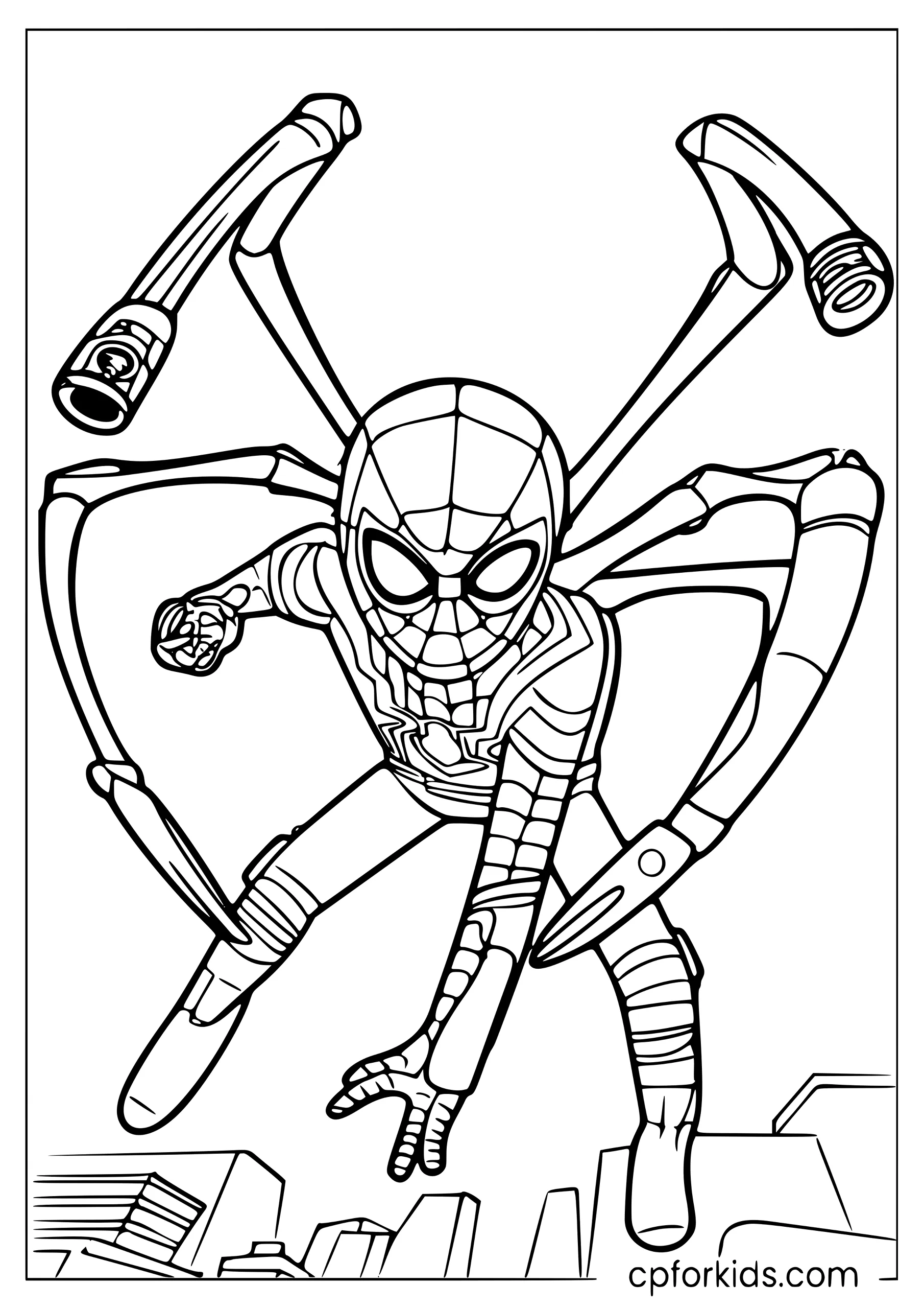 Iron Spider in Action Pose